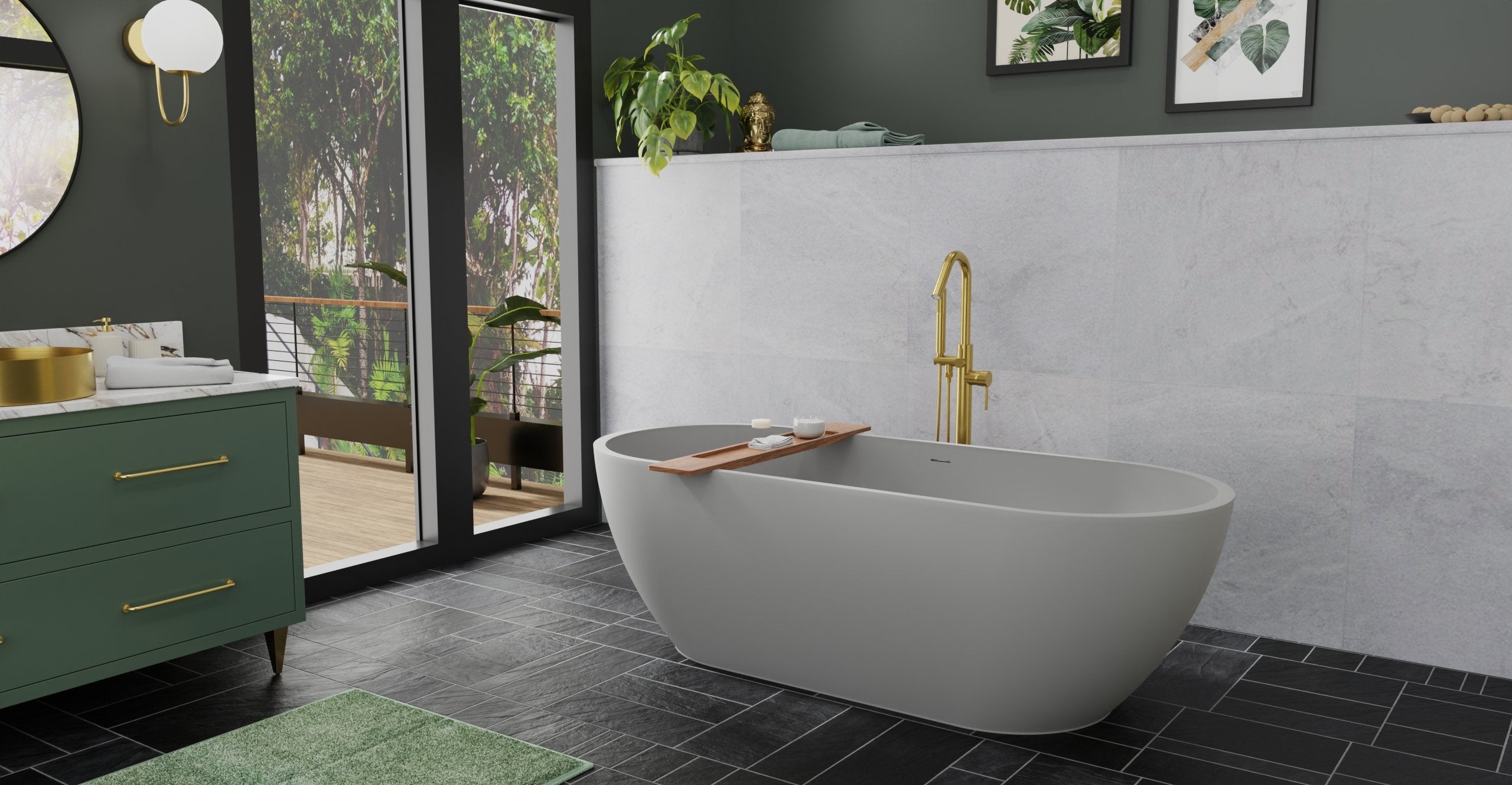 Freestanding Bathtub BW-02-XL-GRY