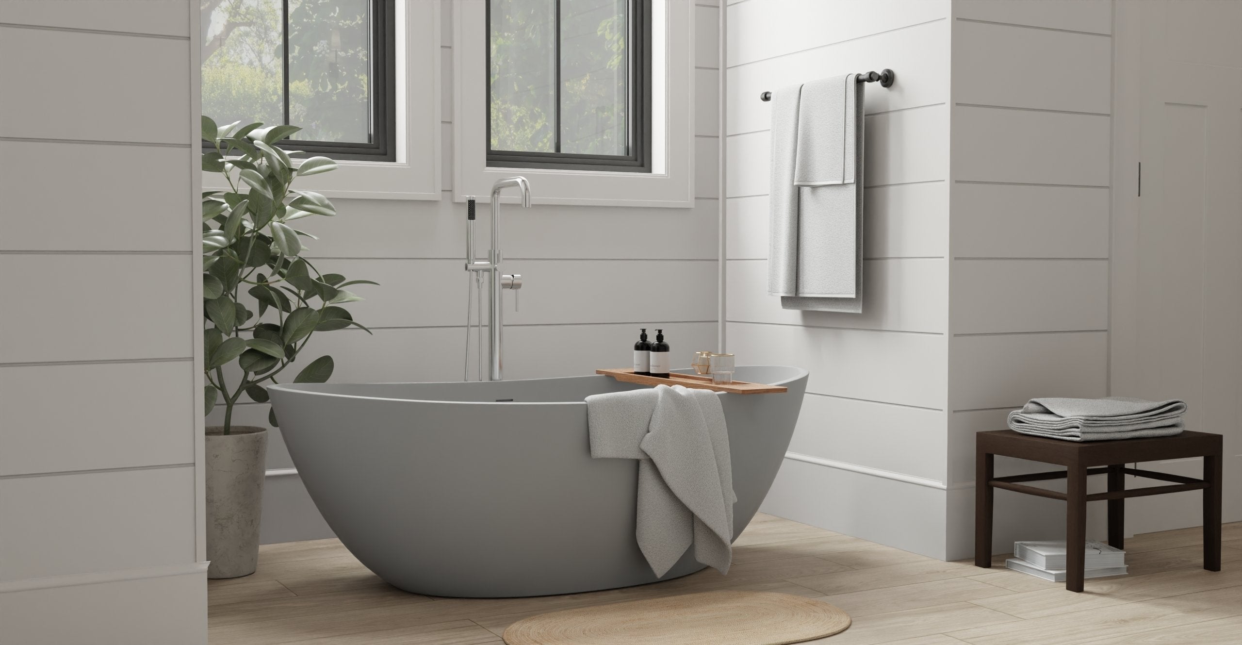 Freestanding Bathtub BW-03-XL-GRY