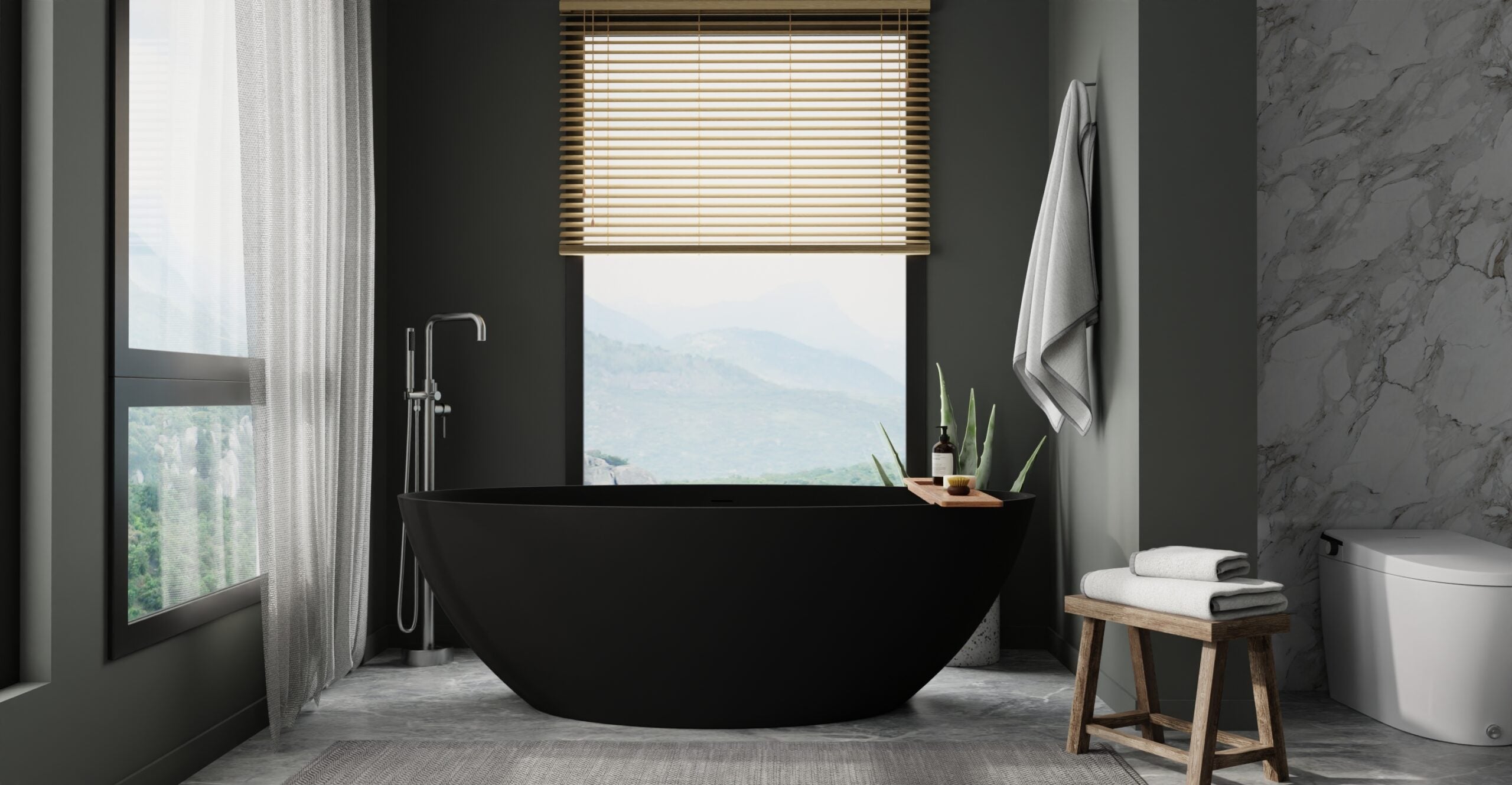 Freestanding Bathtub BW-05-XL-BLK