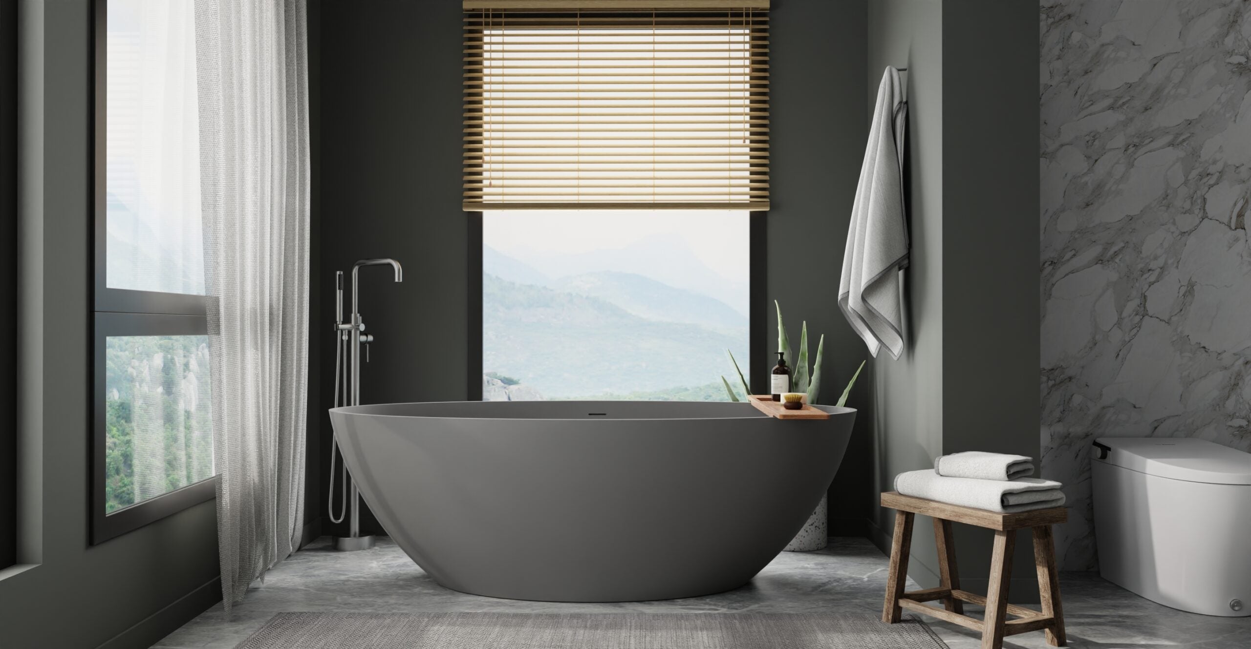 Freestanding Bathtub BW-05-XL-GRY