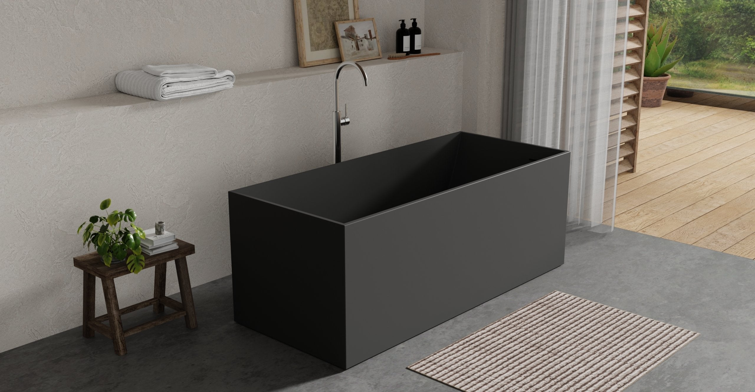 Freestanding Bathtub BW-06-L-BLK