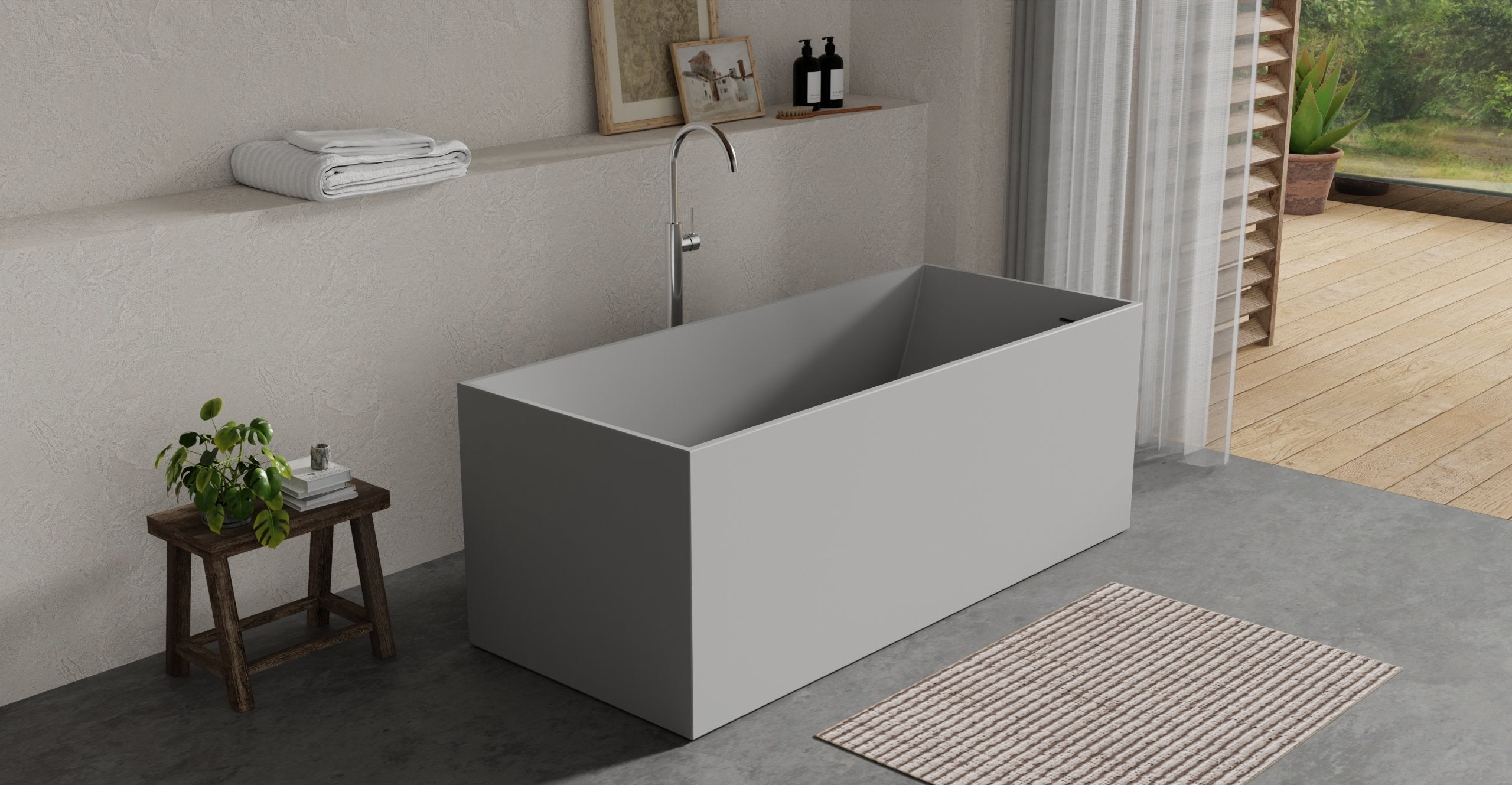 Freestanding Bathtub BW-06-L-GRY