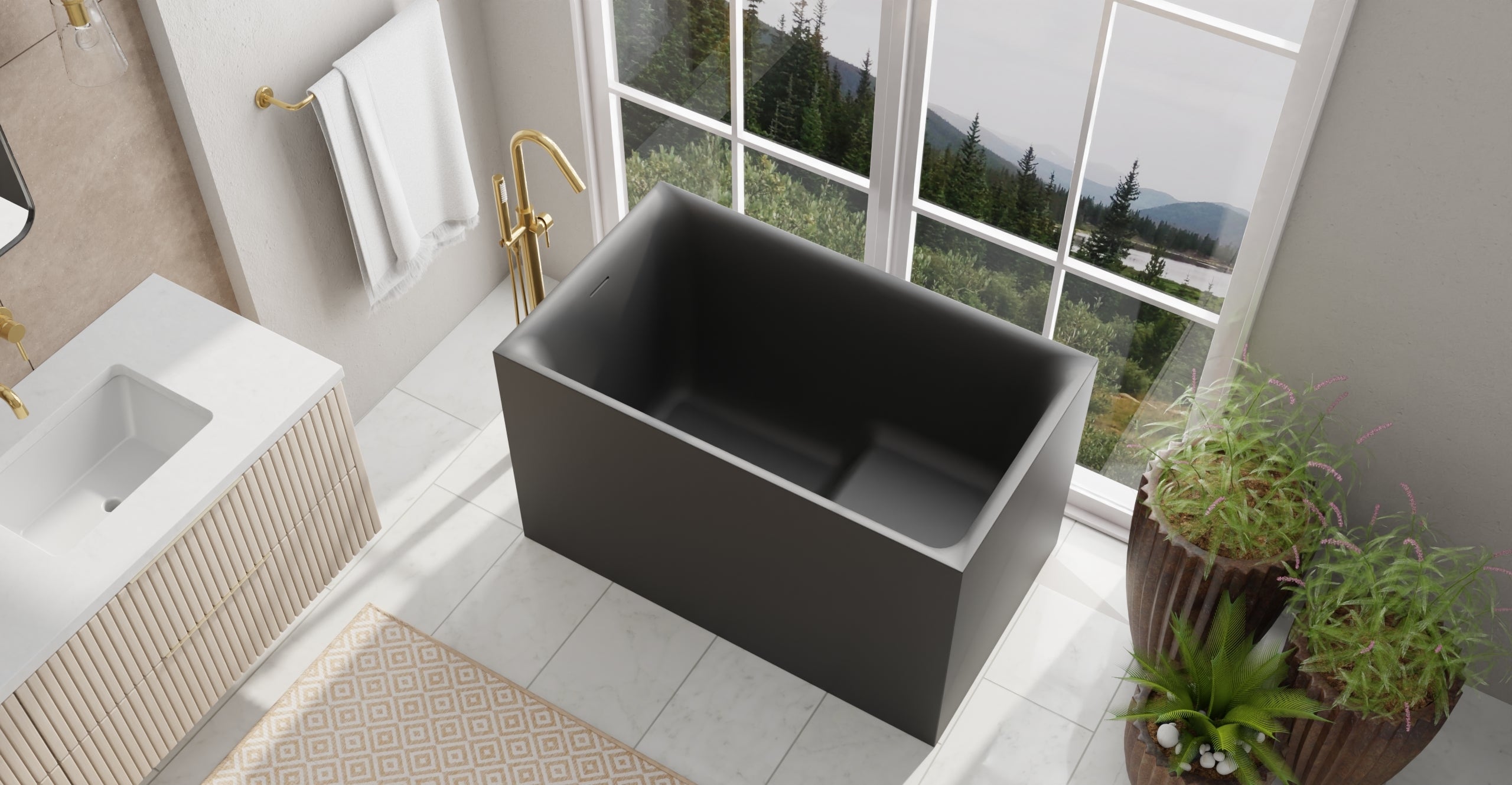 Freestanding Bathtub BW-06-S-BLK