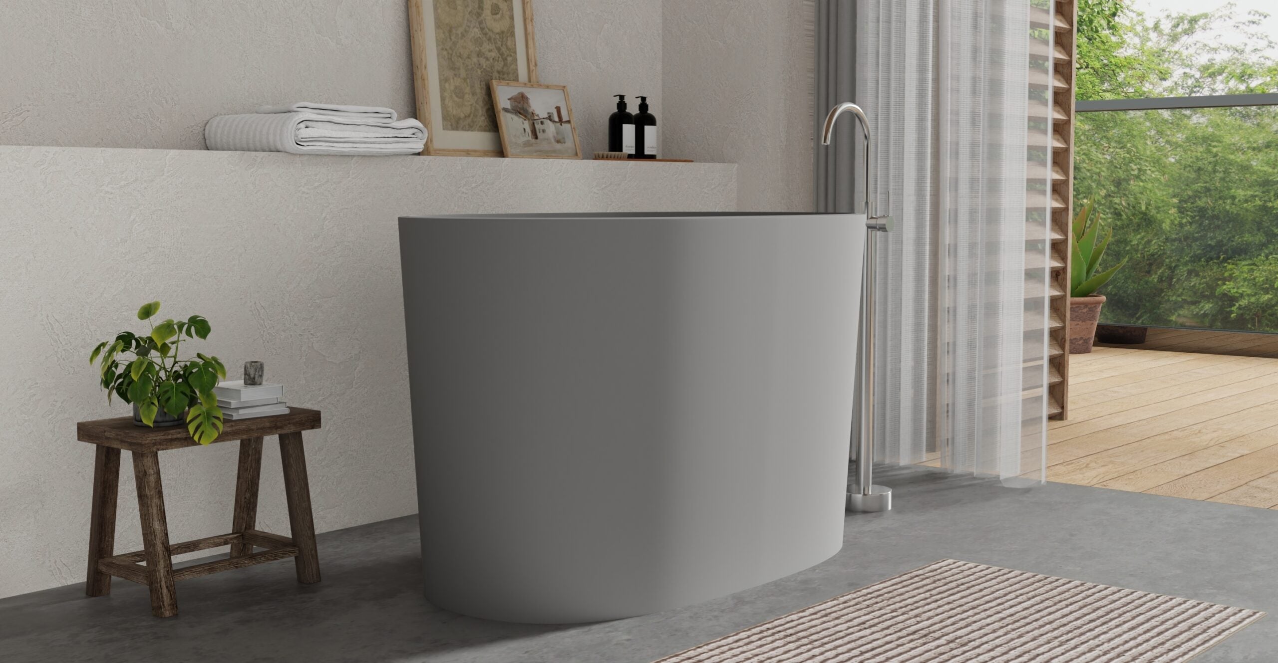 Freestanding Bathtub BW-08-S-GRY