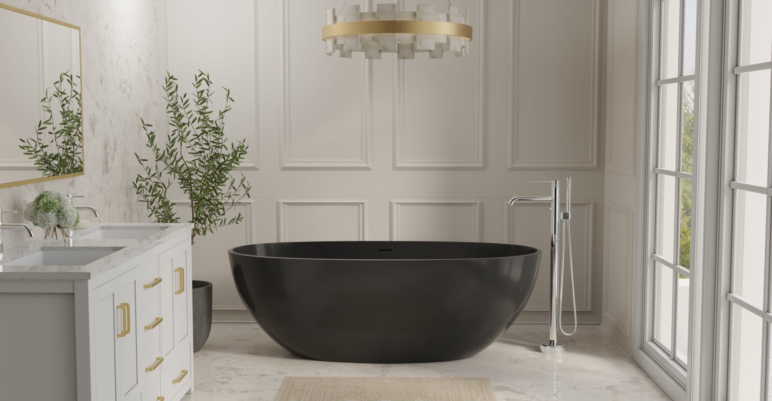 Freestanding Bathtub BW-10-L-BLK