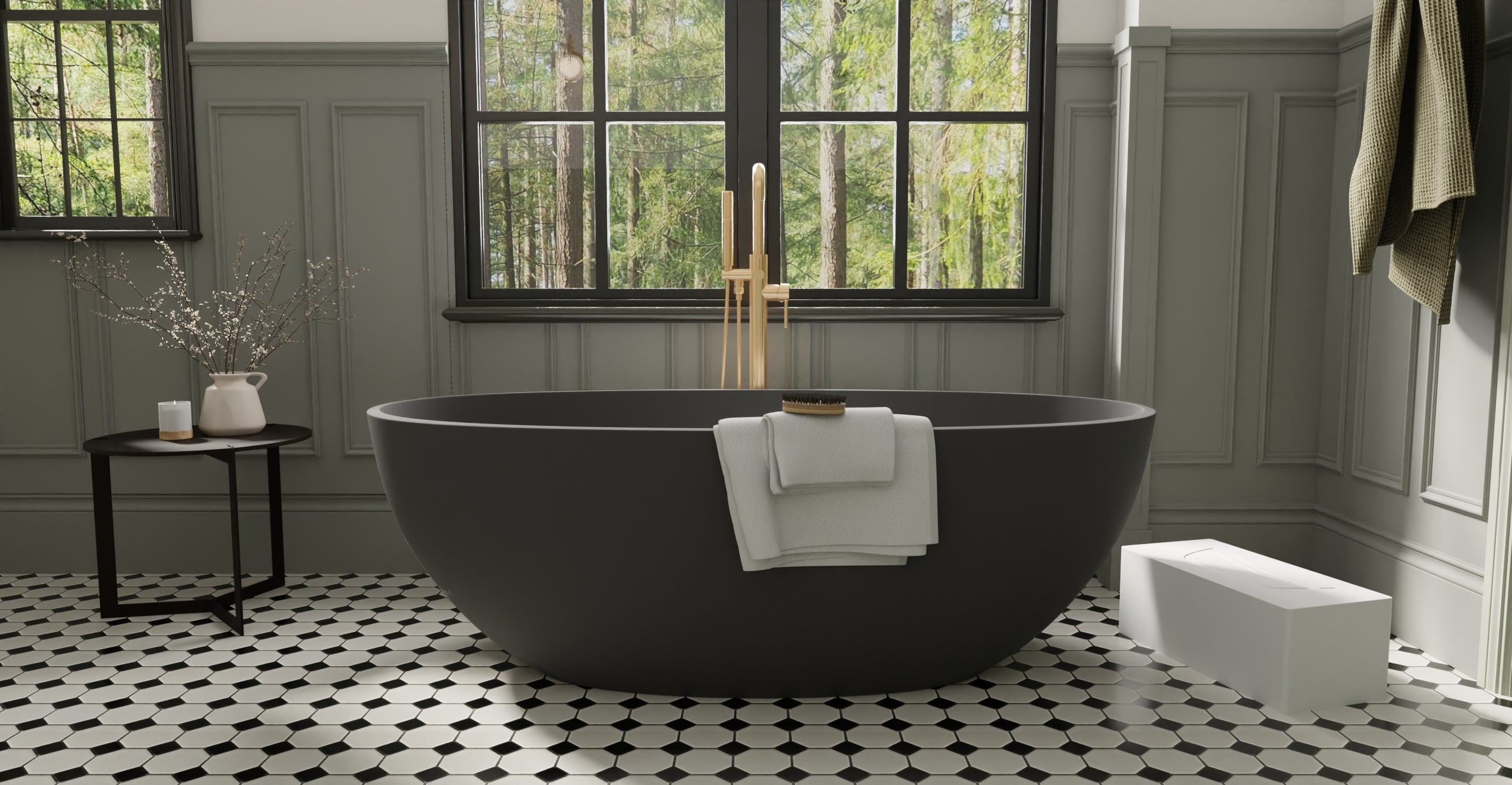 Freestanding Bathtub BW-10-L-BLK