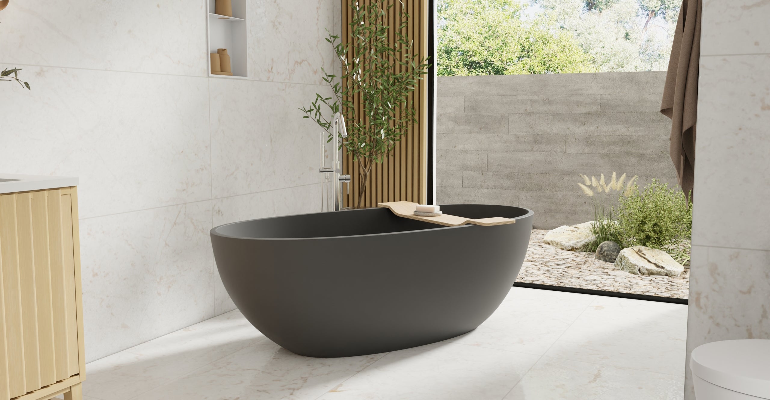 Freestanding Bathtub BW-10-L-BLK
