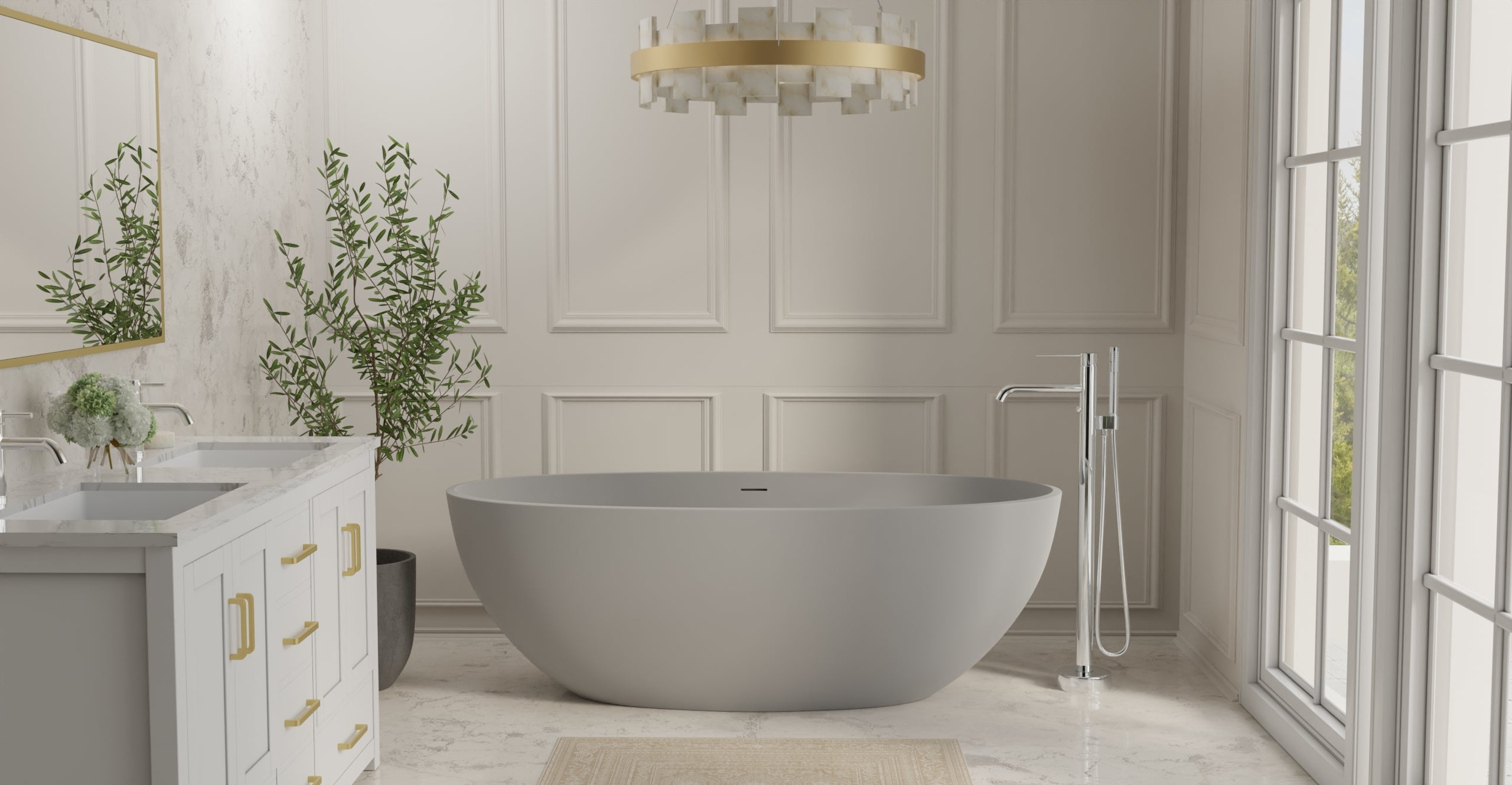 Freestanding Bathtub BW-10-L-GRY
