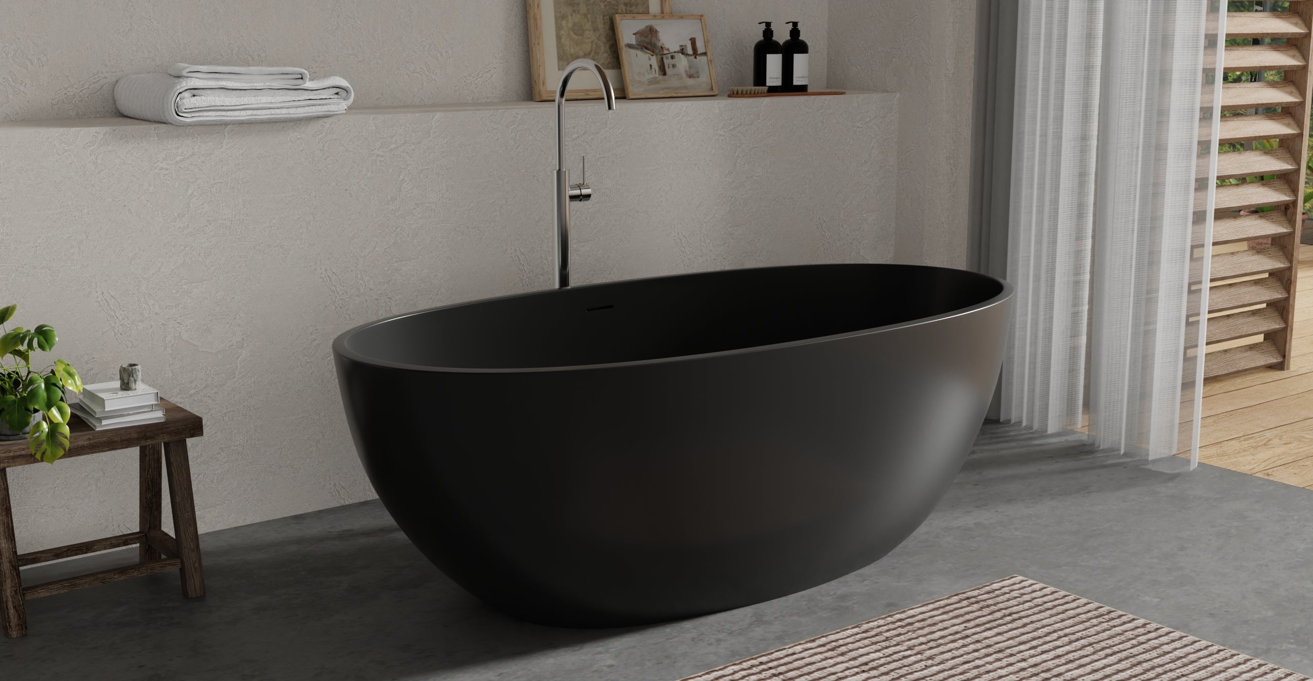 Freestanding Bathtub BW-10-M-BLK