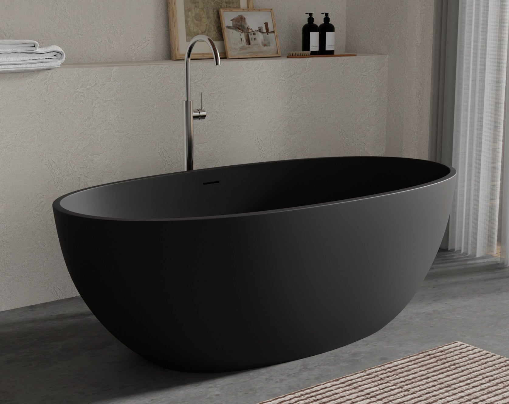 Freestanding Bathtub BW-10-M-BLK