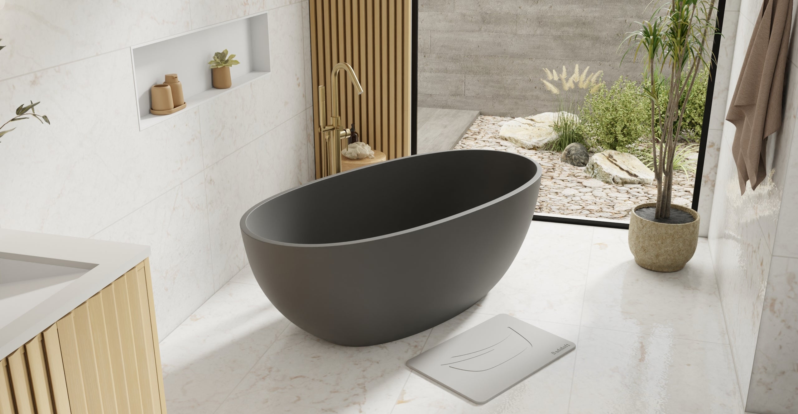 Freestanding Bathtub BW-10-M-BLK