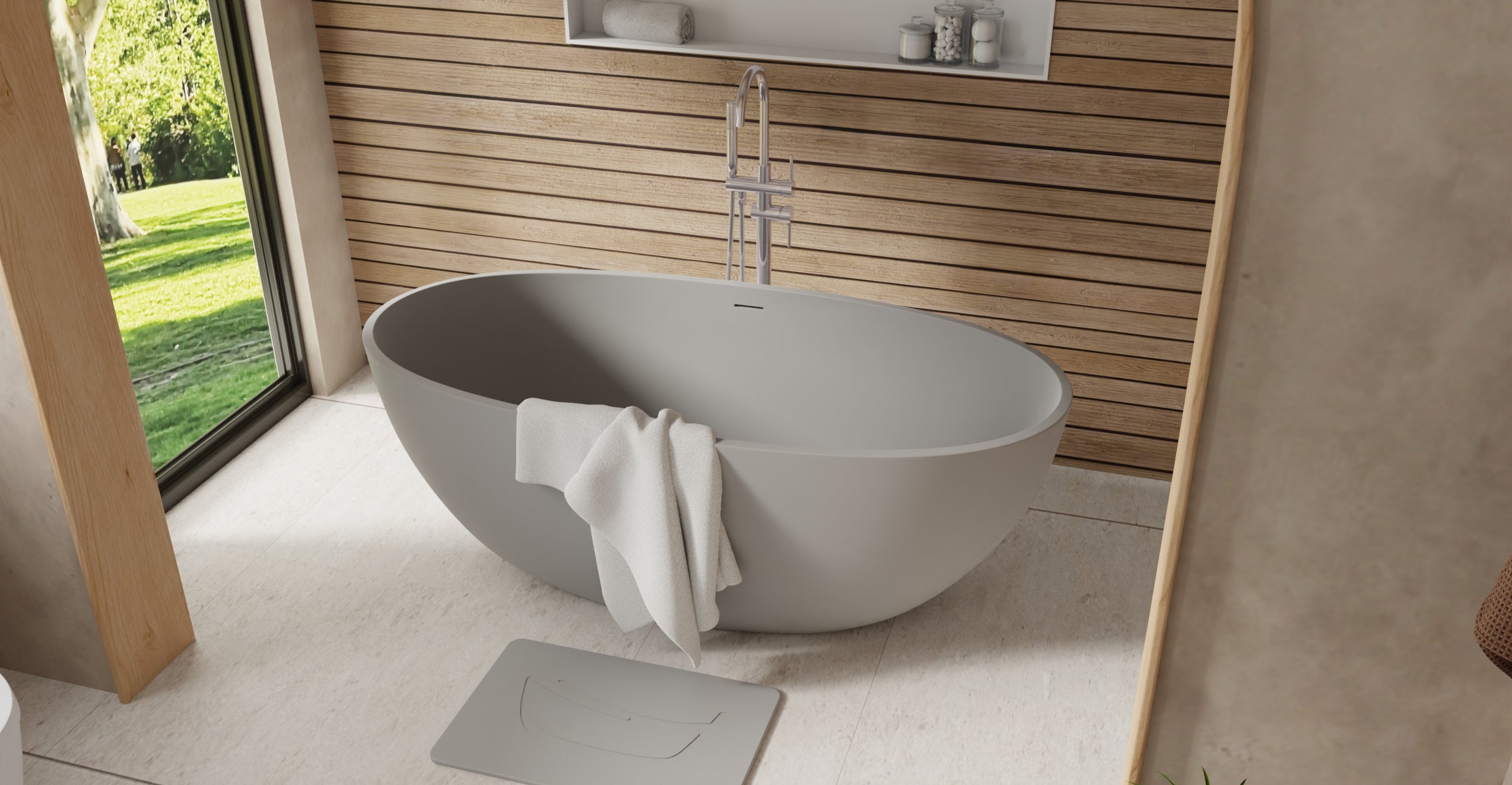 Freestanding Bathtub BW-10-M-GRY