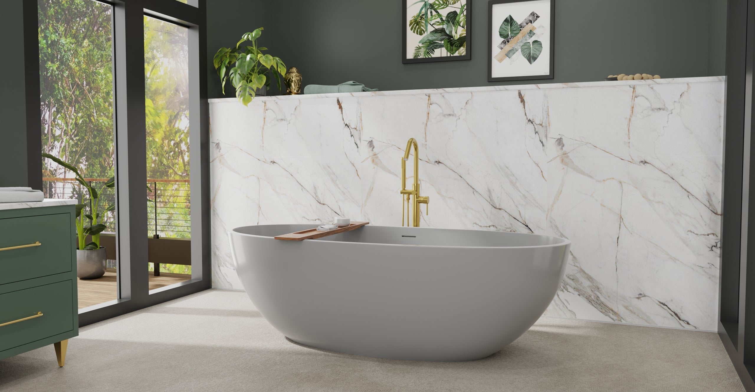 Freestanding Bathtub BW-10-XL-GRY