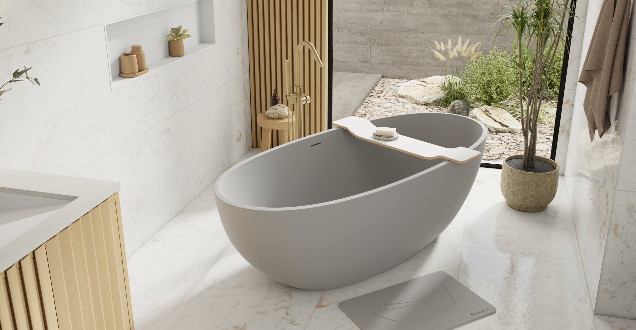 Freestanding Bathtub BW-10-XL-GRY