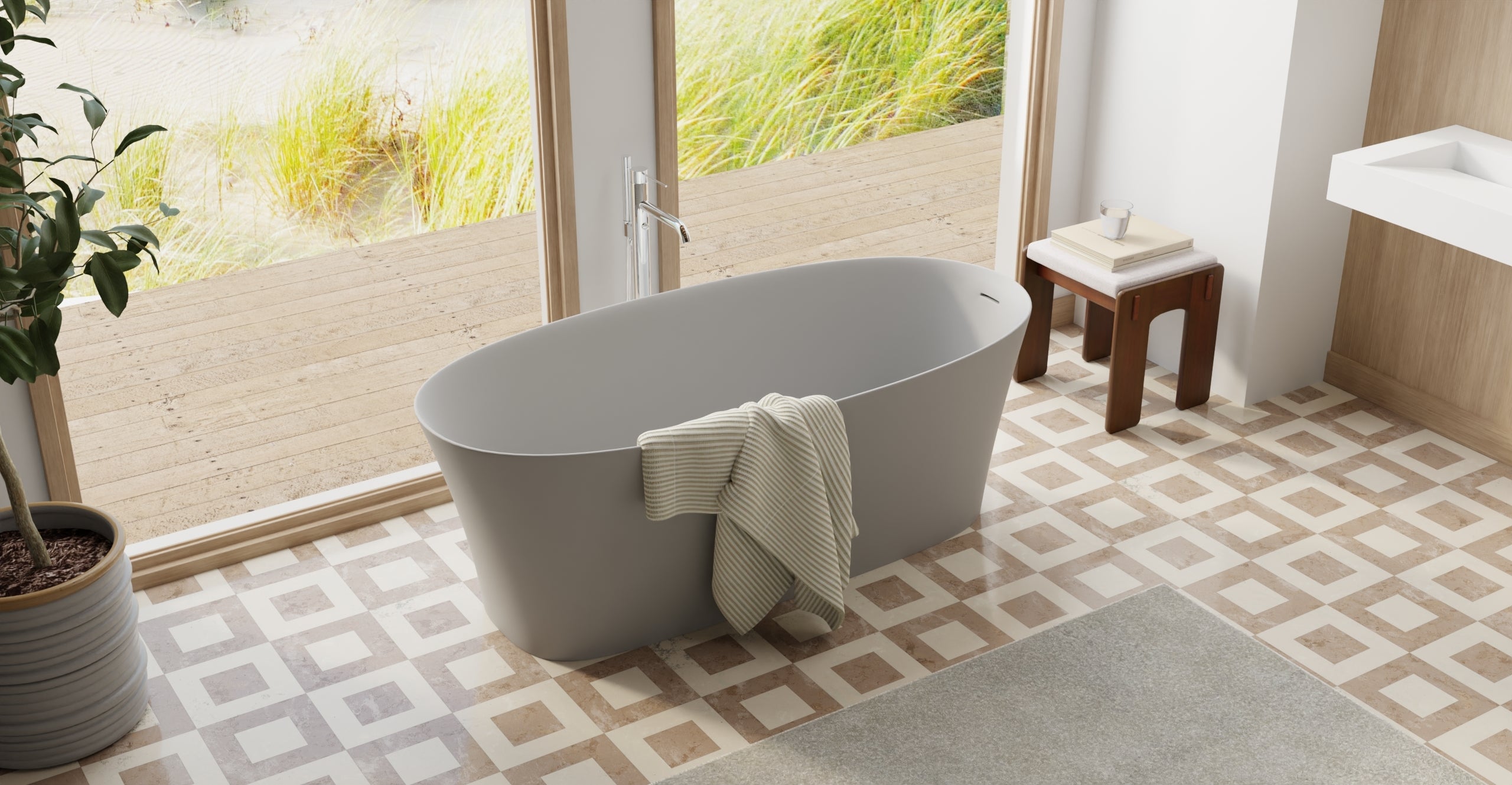 Freestanding Bathtub BW-12-GRY