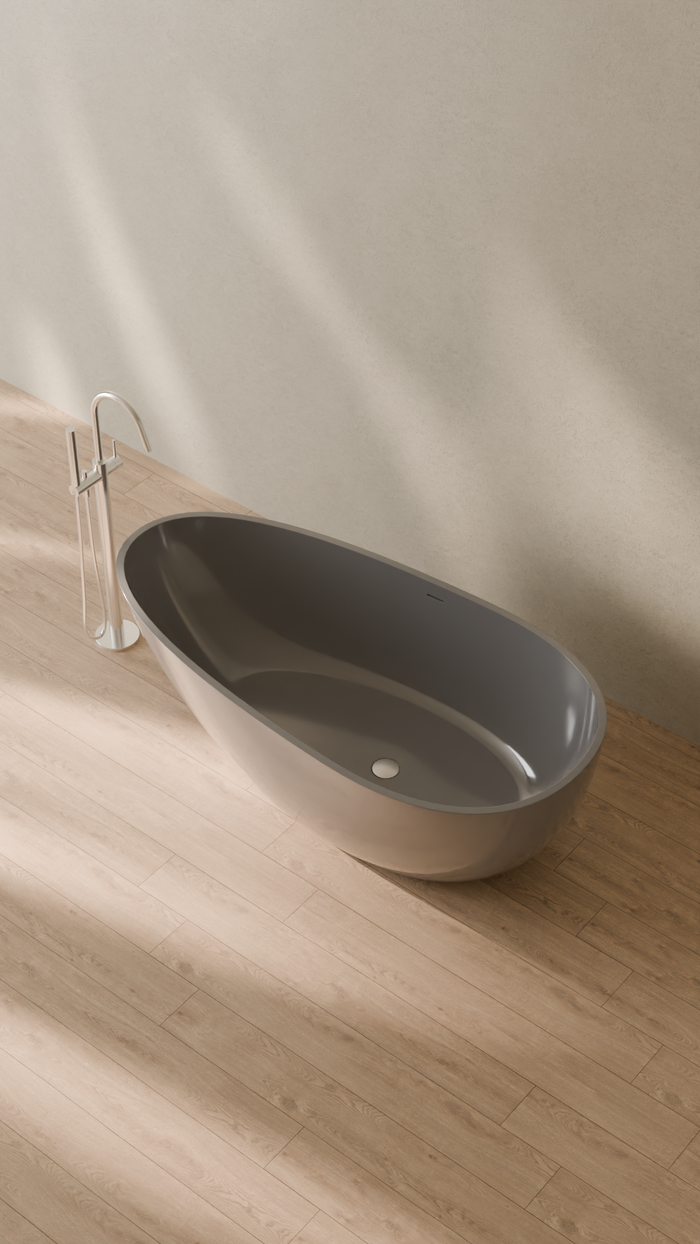 Badeloft details portrait 2026 | BW-01-L | Grey | Bathtub_Glossy_Grey__Camera_Angle_2.png