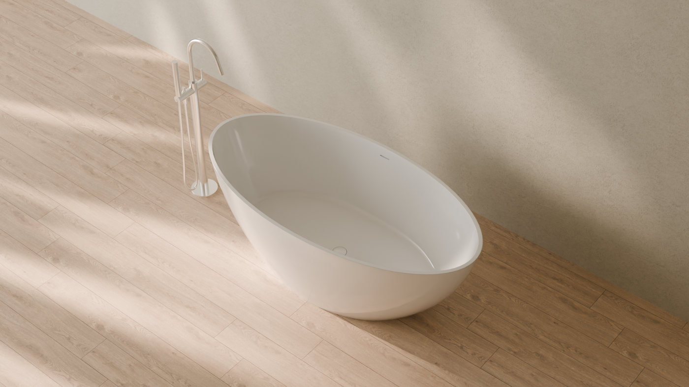 Badeloft render 2026 | BW-05-L | White | Bathtub_Glossy_White__Camera_Angle_2.png — in the bathroom