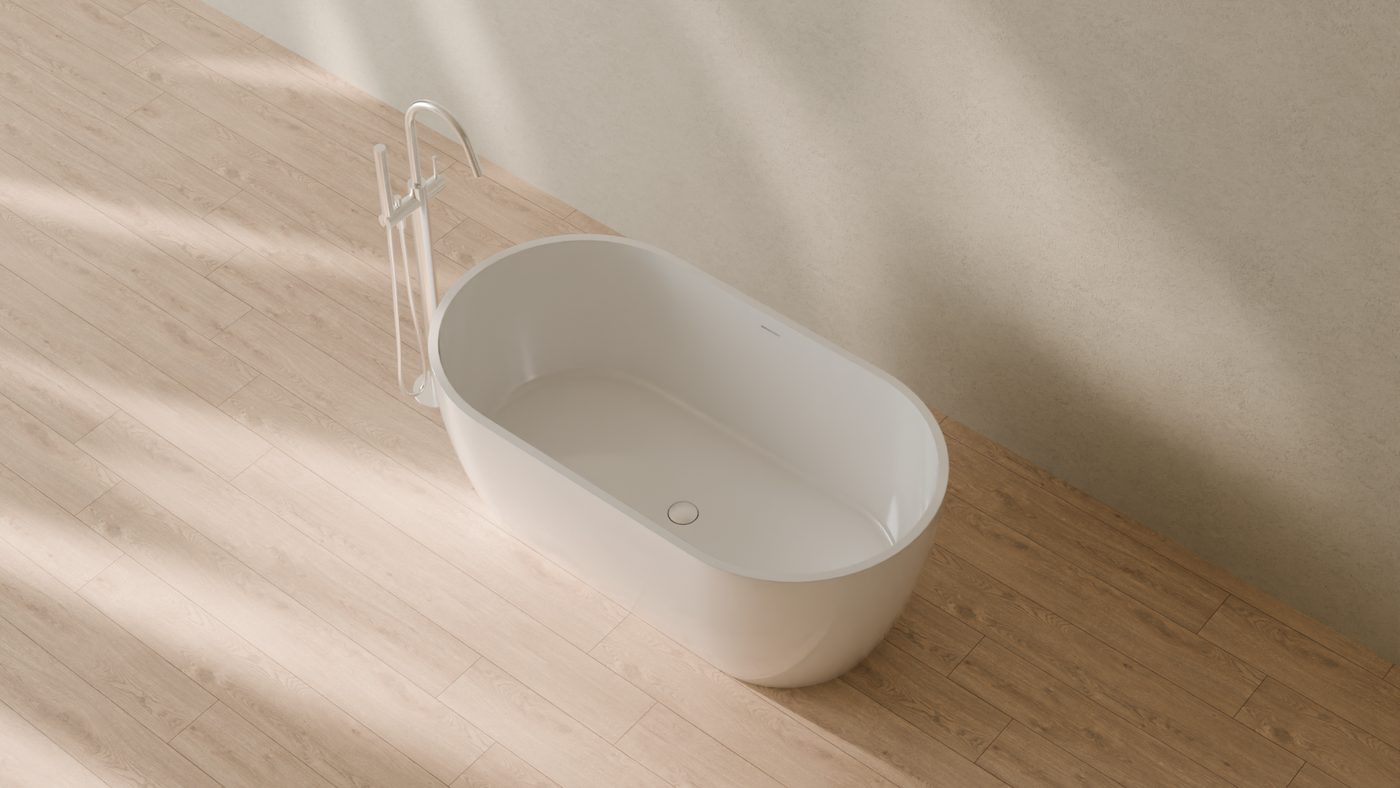Badeloft render 2026 | BW-02-S | White | Bathtub_Glossy_White__Camera_Angle_2.png — in the bathroom