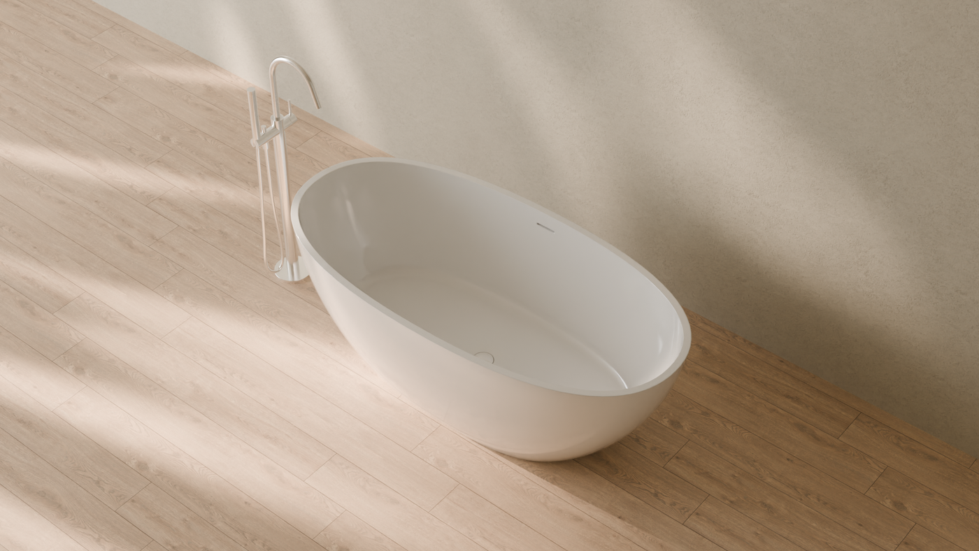 Badeloft render 2026 | BW-10-M | White | Bathtub_Glossy_White__Camera_Angle_2.png — in the bathroom