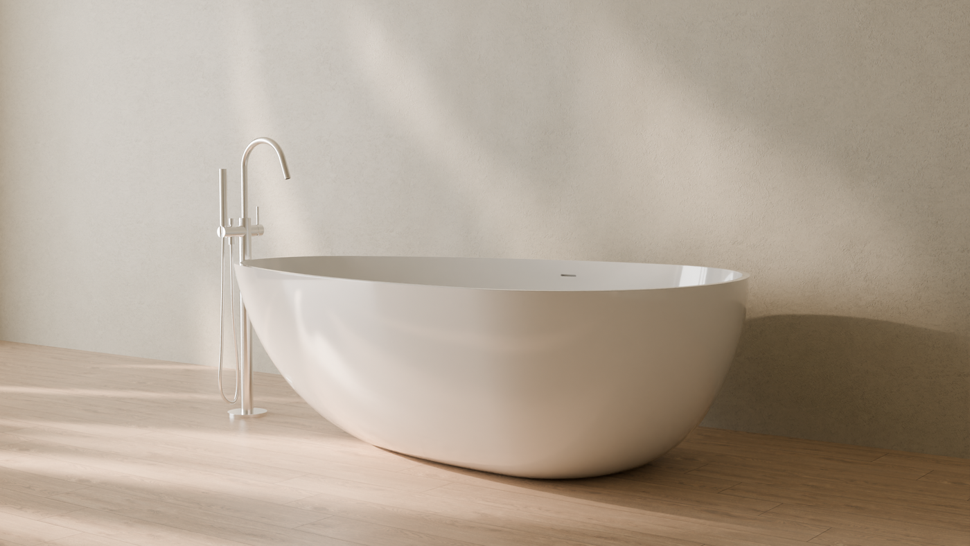 Badeloft render 2026 | BW-01-XXL | White | Bathtub_Glossy_White__Camera_Angle_3.png — in the bathroom