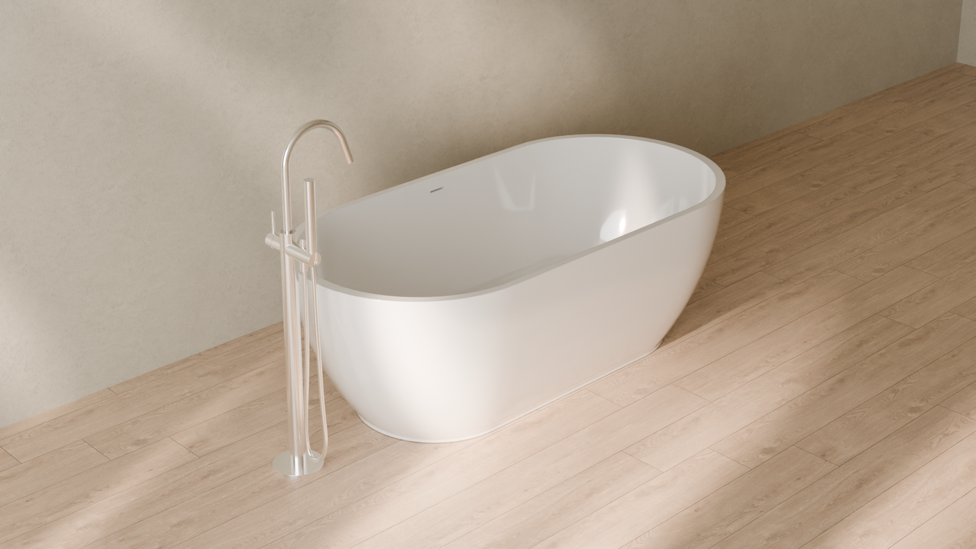 Badeloft render 2026 | BW-02-M | White | Bathtub_Glossy_White__Camera_Angle_4.png — in the bathroom