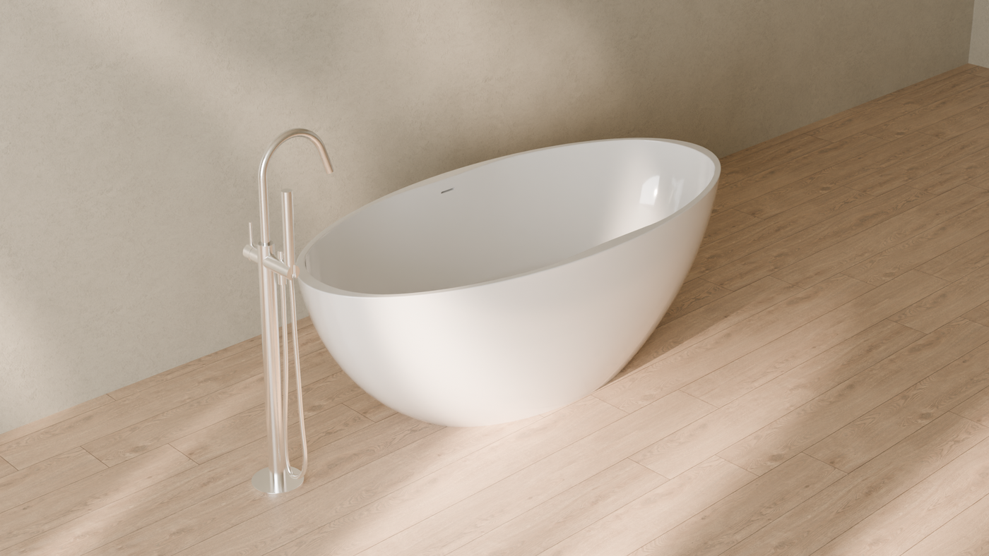 Badeloft render 2026 | BW-04-XL | White | Bathtub_Glossy_White__Camera_Angle_4.png — in the bathroom