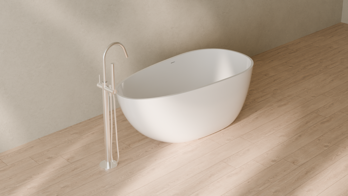 Badeloft render 2026 | BW-01-S | White | Bathtub_Glossy_White__Camera_Angle_4.png — in the bathroom