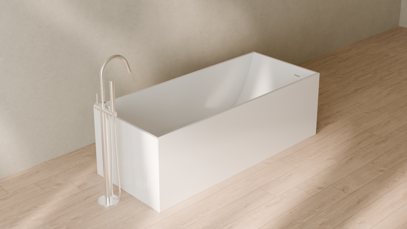 Badeloft render 2026 | BW-06-XL | White | Bathtub_Glossy_White__Camera_Angle_4.png — in the bathroom