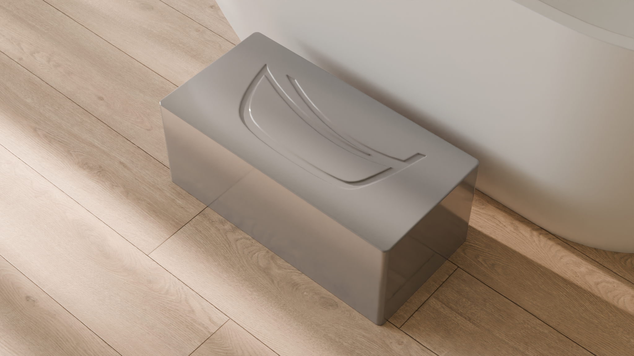 Badeloft render 2026 | SC-01 | Gray | SC-01_Glossy_Grey__Camera_Angle_4.png