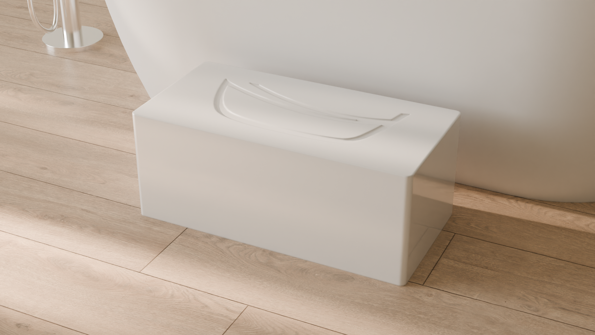 Badeloft render 2026 | SC-01 | White | SC-01_Glossy_White__Camera_Angle_3.png