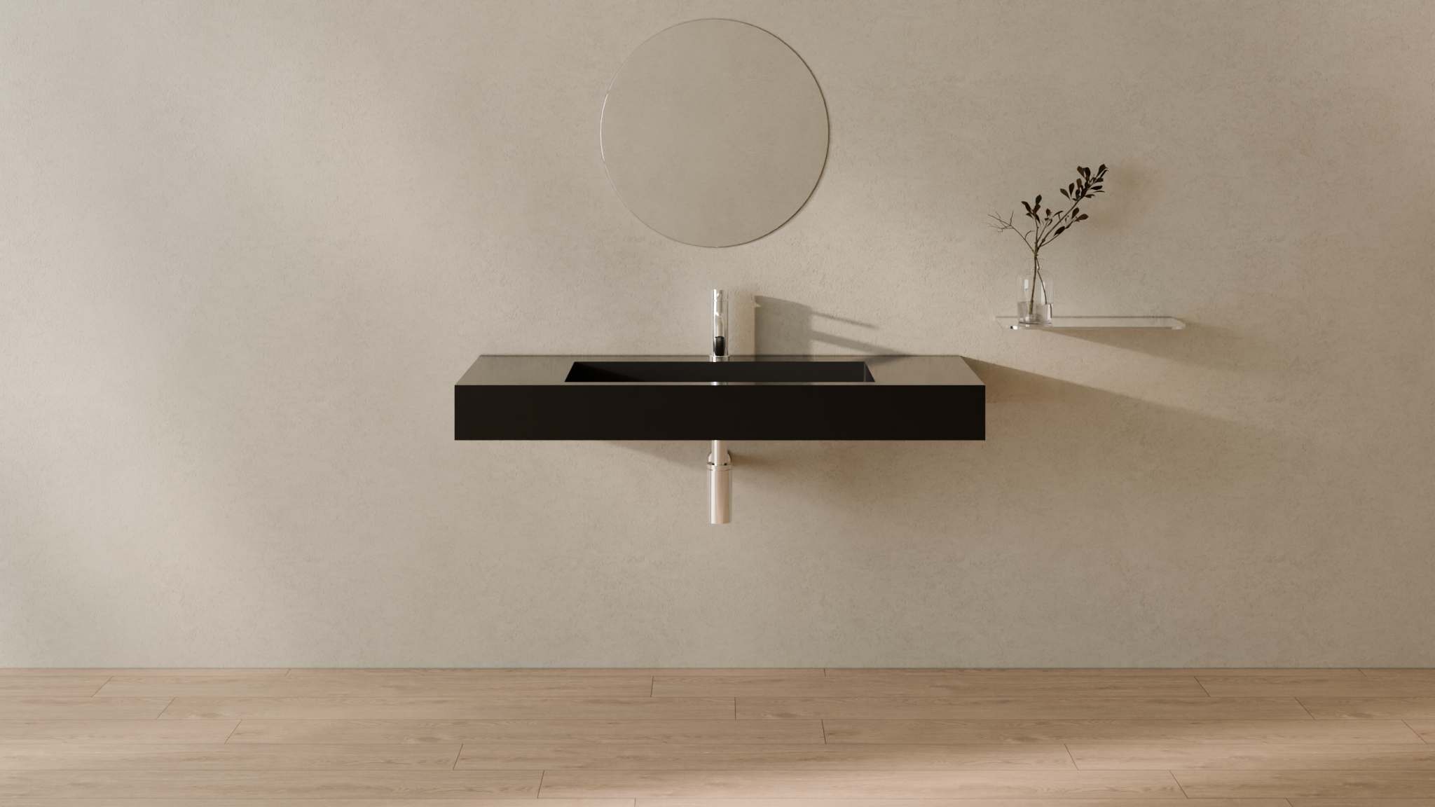 Badeloft render 2026 | WT-03 | Black | Sink_Glossy_Black__Camera_Angle_1.png