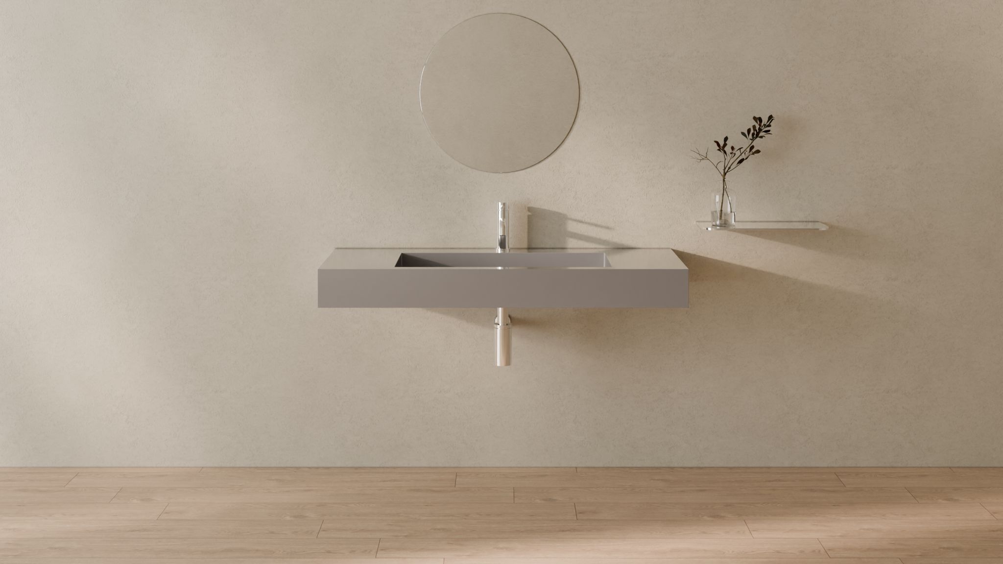 Badeloft render 2026 | WT-03 | Grey | Sink_Glossy_Grey__Camera_Angle_1.png