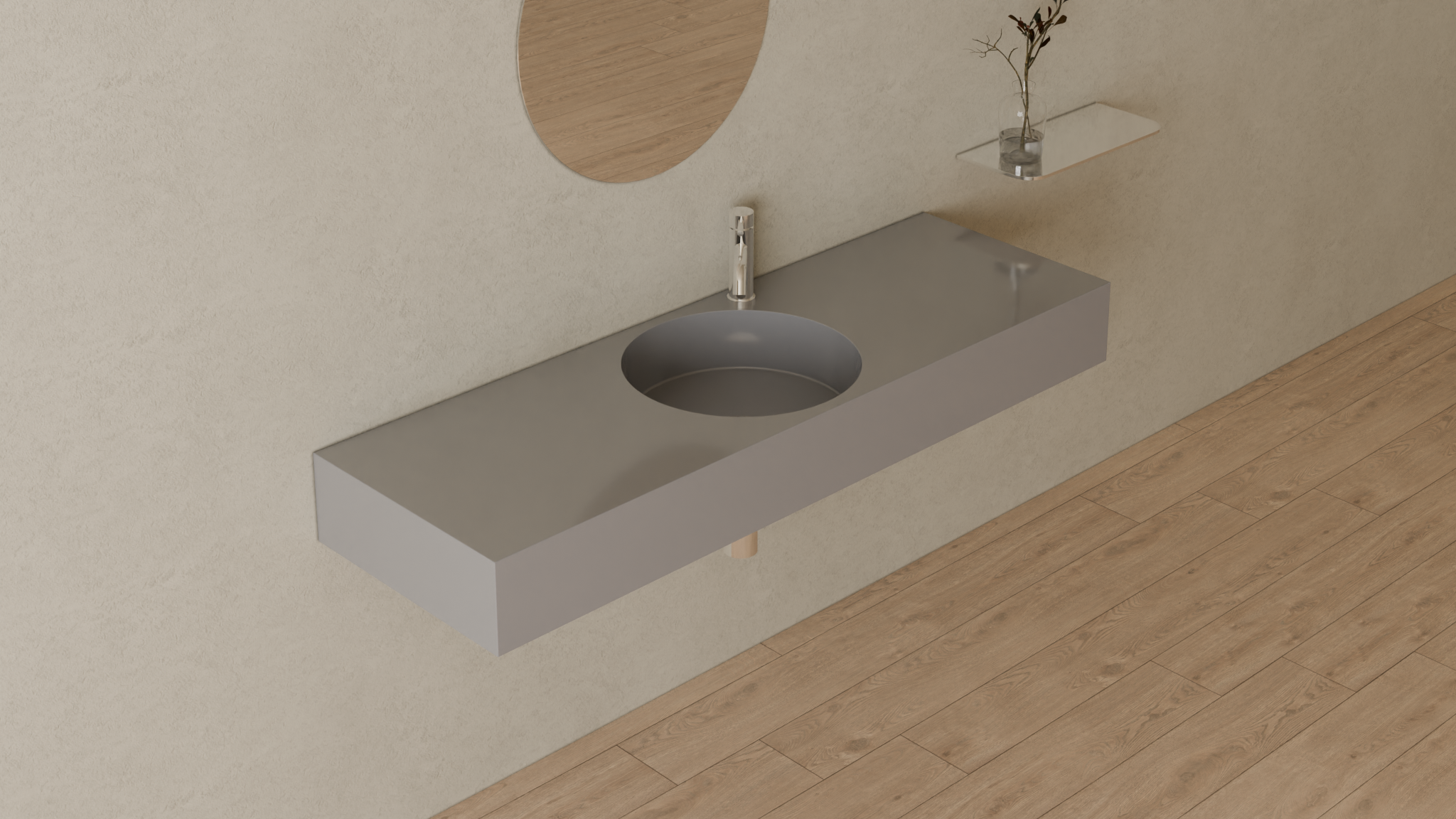 Badeloft render 2026 | WT-02-C | Grey | Sink_Glossy_Grey__Camera_Angle_4.png