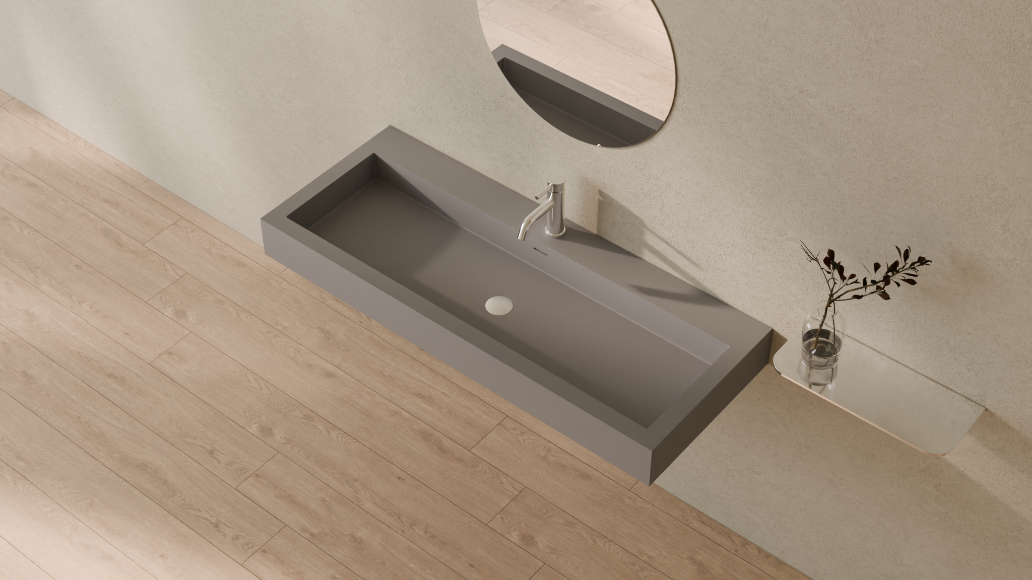 Badeloft render 2026 | WT-06-XXL | Grey | Sink_Matte_Grey__Camera_Angle_2.png