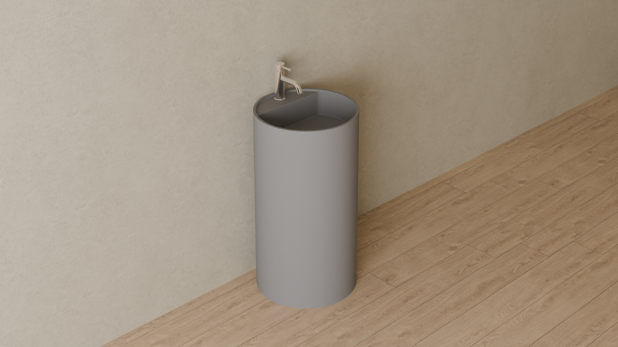 Badeloft render 2026 | SB-03-A | Grey | Sink_Matte_Grey__Camera_Angle_4.png