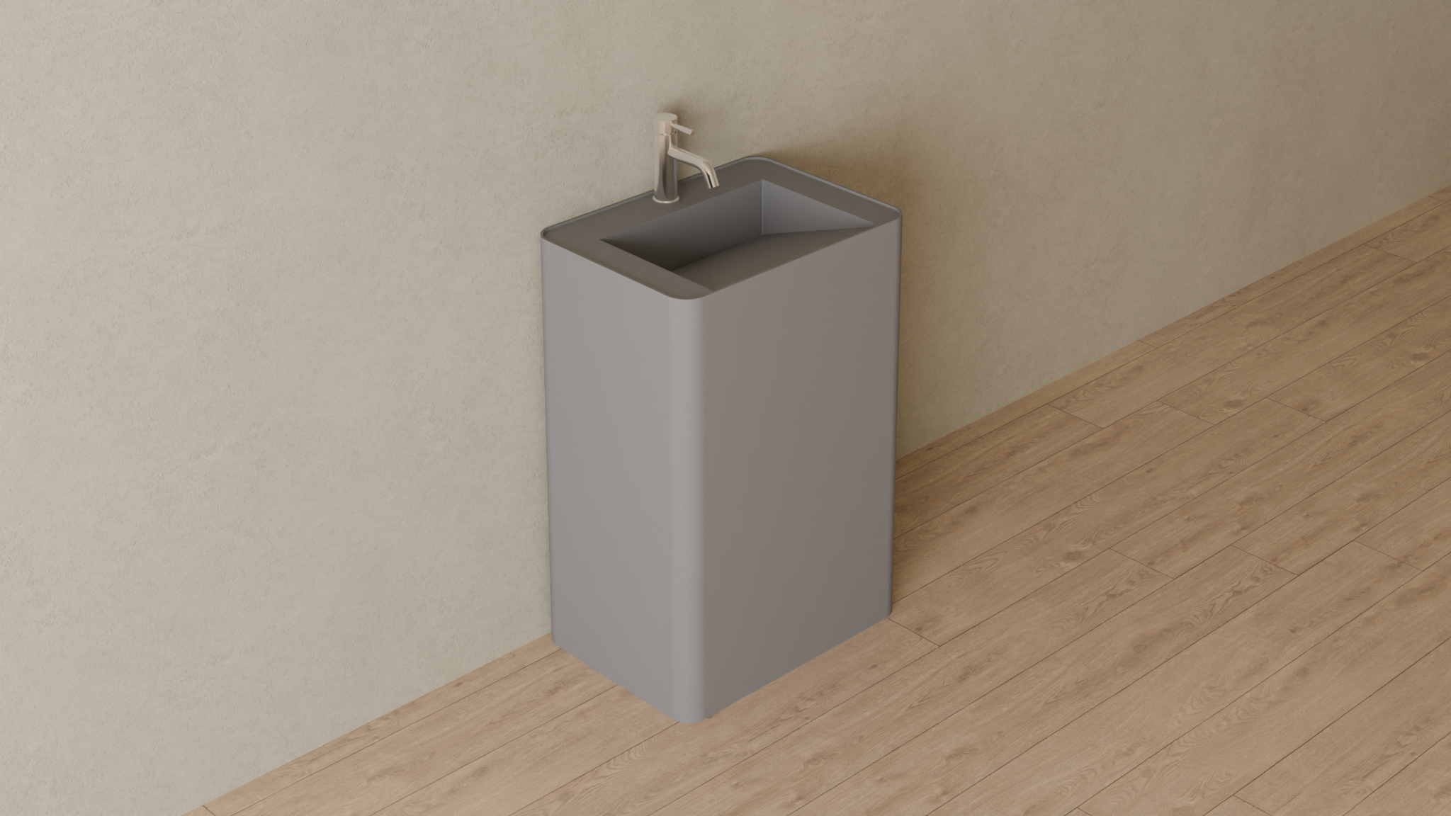 Badeloft render 2026 | SB-04-A | Grey | Sink_Matte_Grey__Camera_Angle_4.png