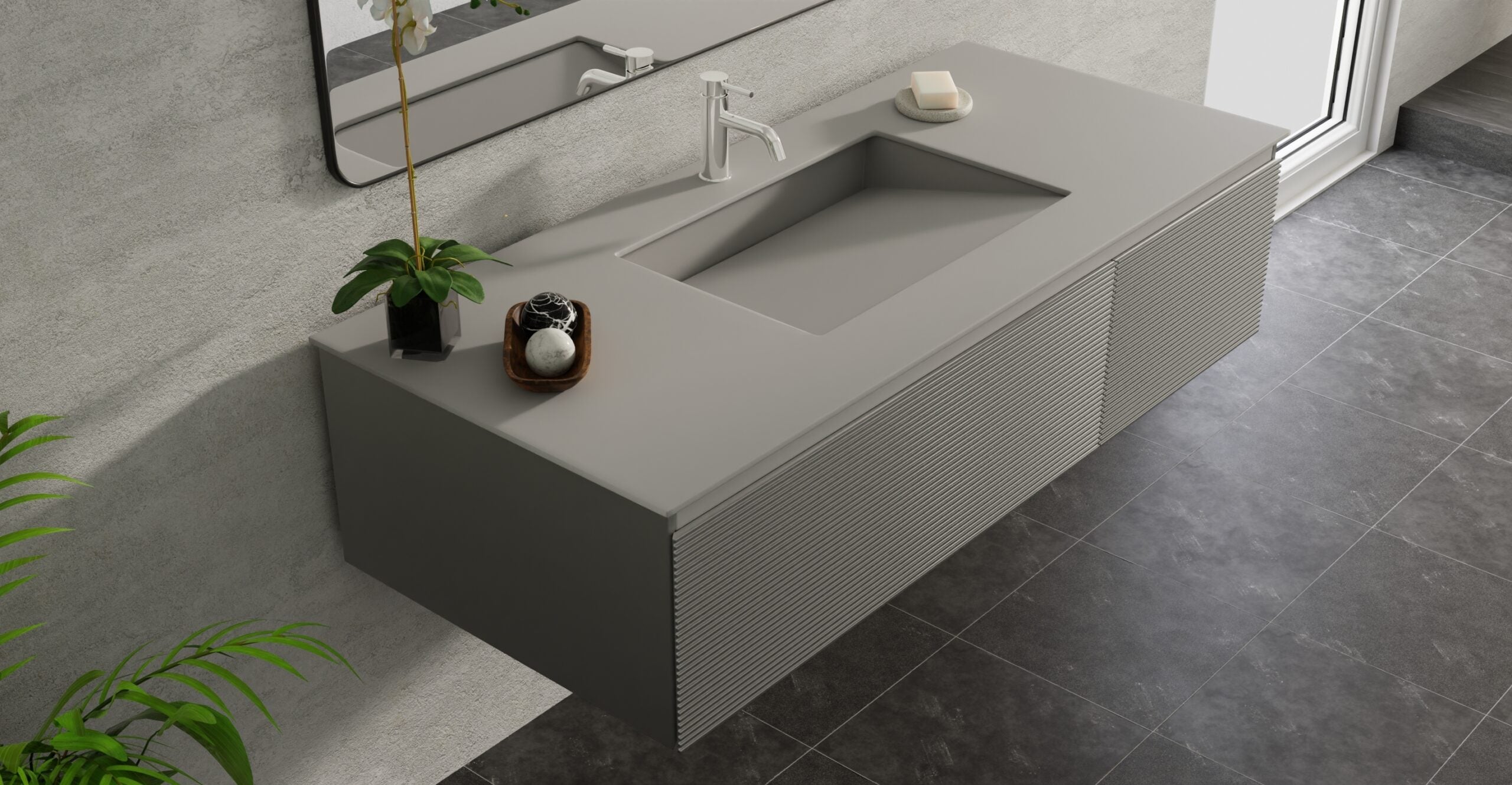 Undermount Ramp Sink UB-04-L-GRY
