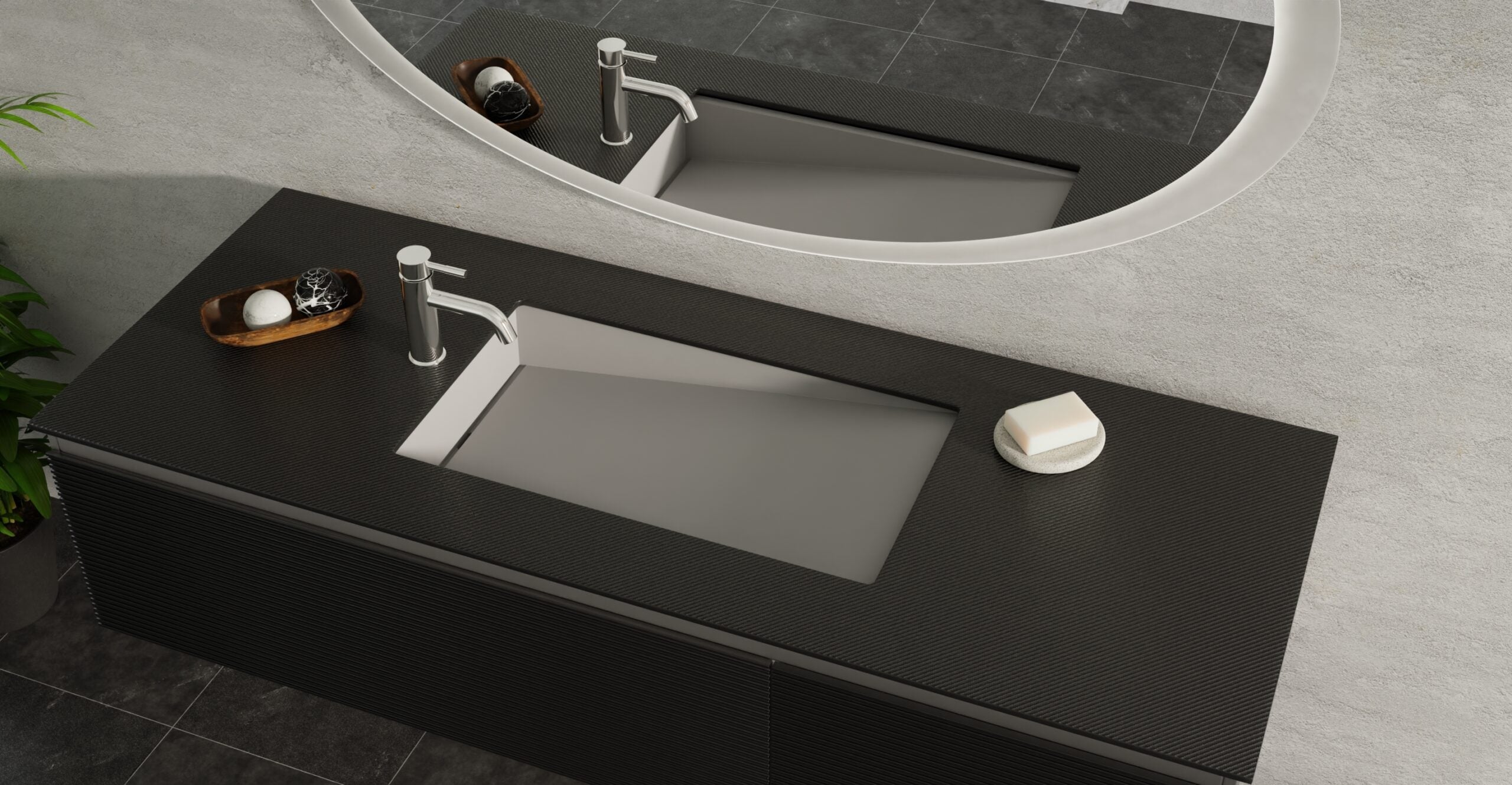 Undermount Ramp Sink UB-04-RL-GRY
