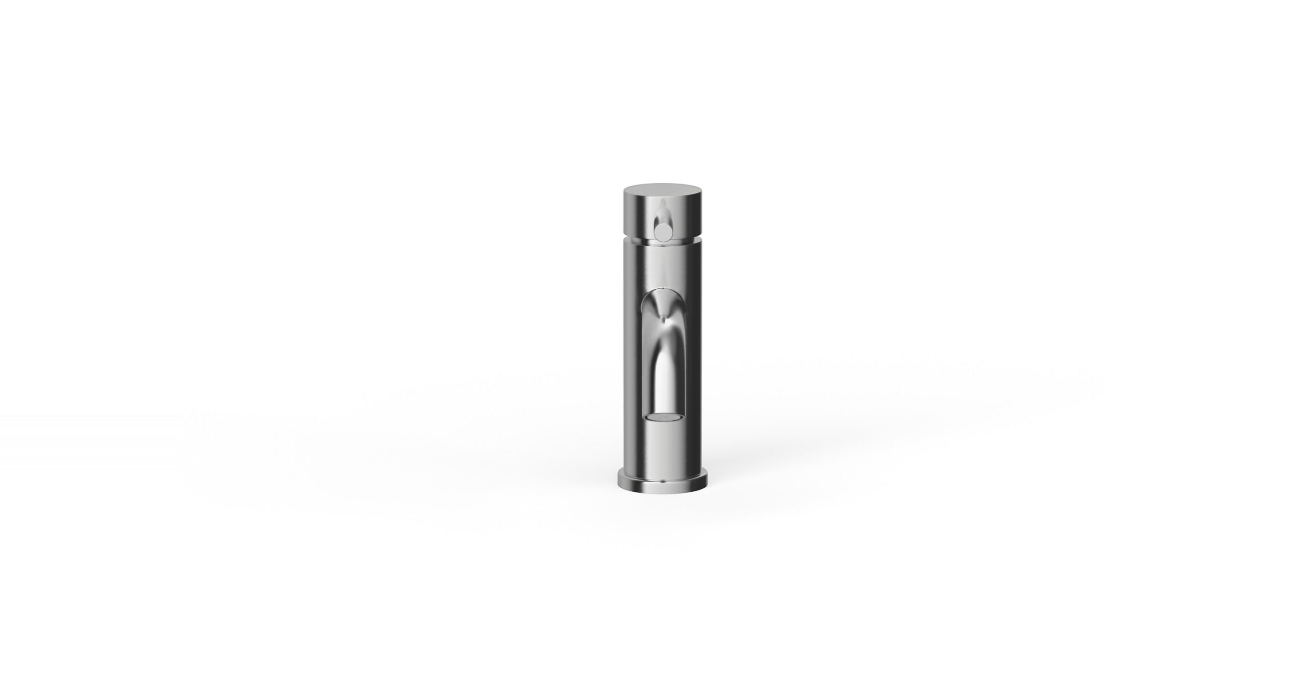 Badeloft WAT-01-L polished chrome sink faucet, front view