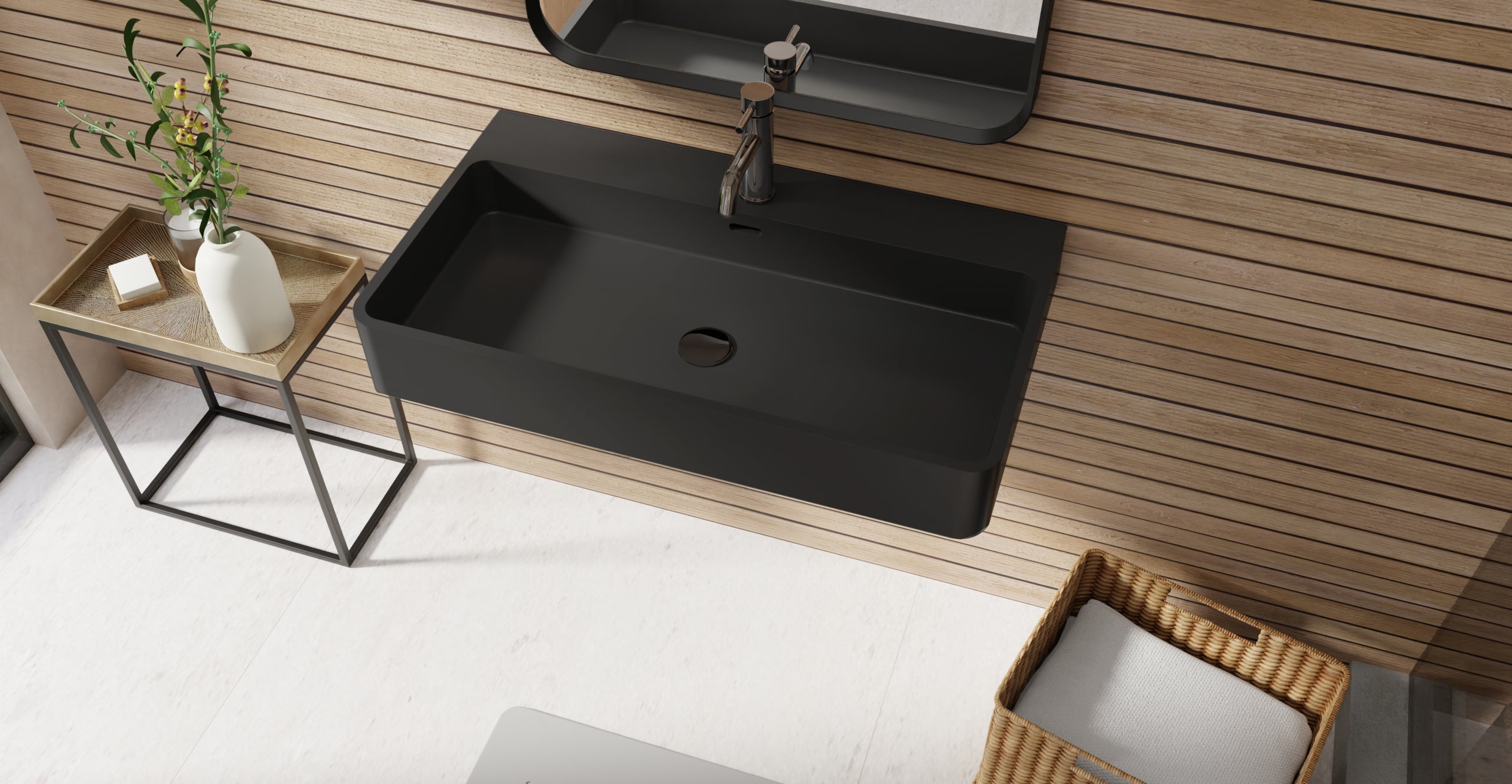 Wall Mounted Sink WT-01-L-BLK