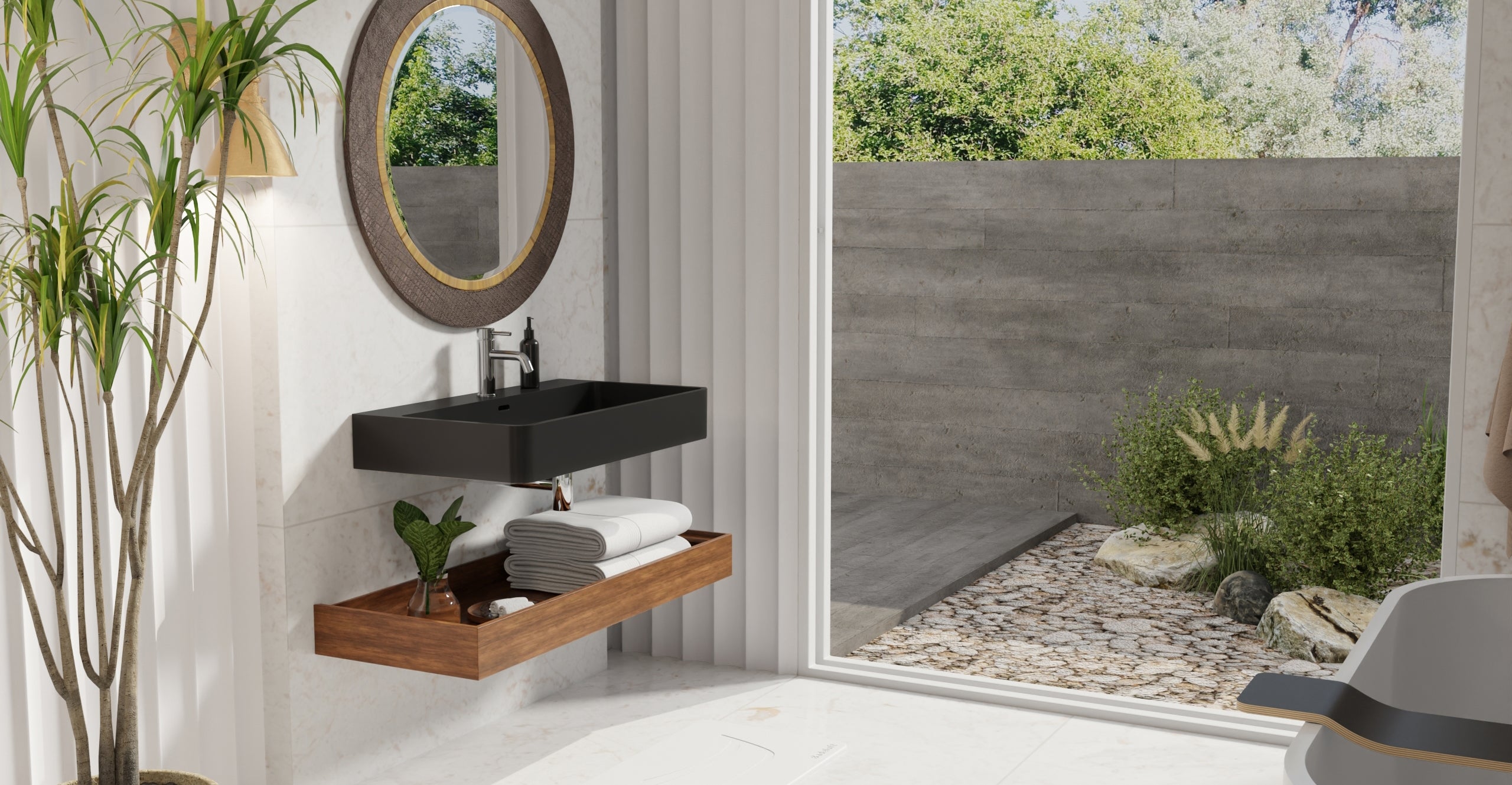 Wall Mounted Sink WT-01-L-BLK