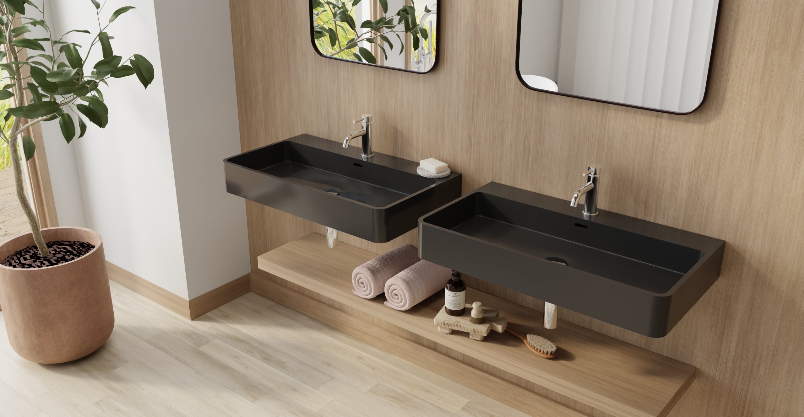Wall Mounted Sink WT-01-L-BLK
