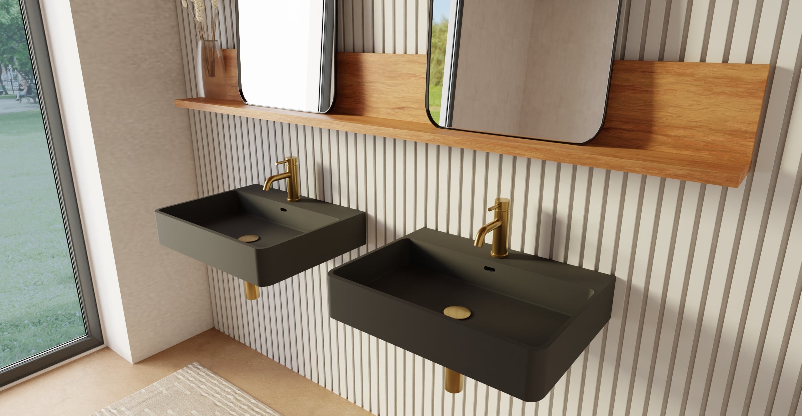 Wall Mounted Sink WT-01-M-BLK