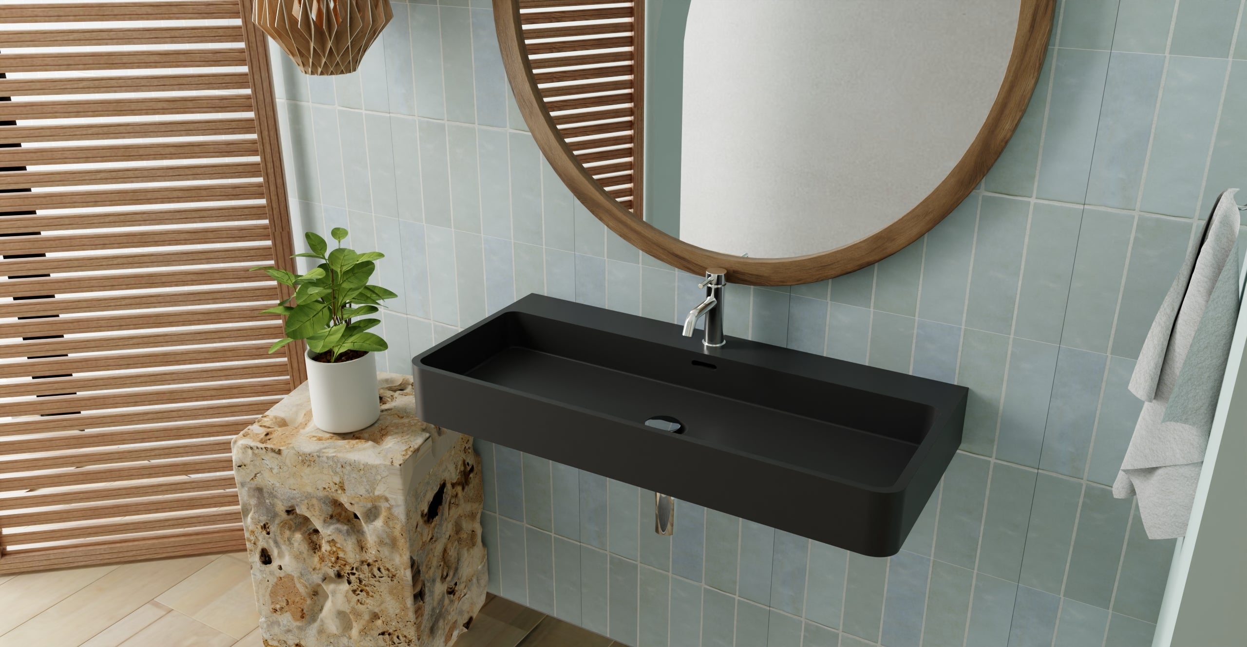 Wall Mounted Sink WT-01-XL-BLK