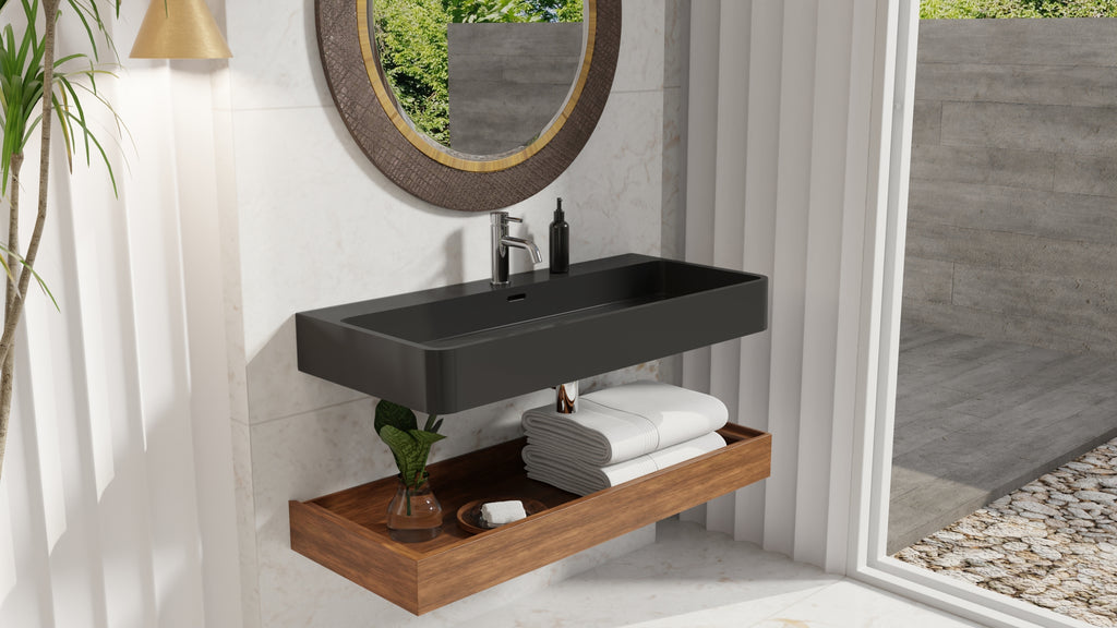 Wall Mounted Sink WT-01-XL-BLK