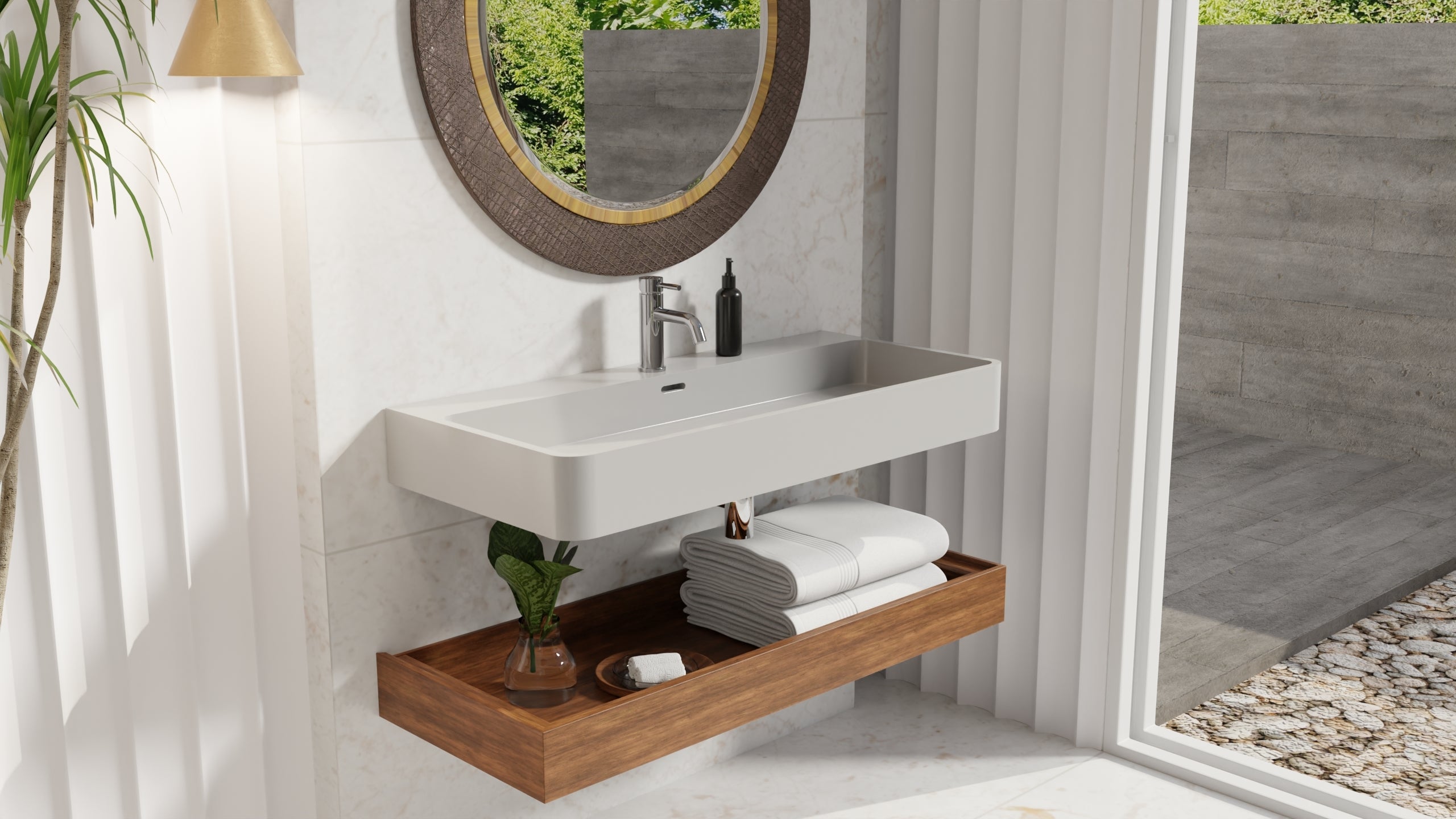 Wall Mounted Sink WT-01-XL-GRY