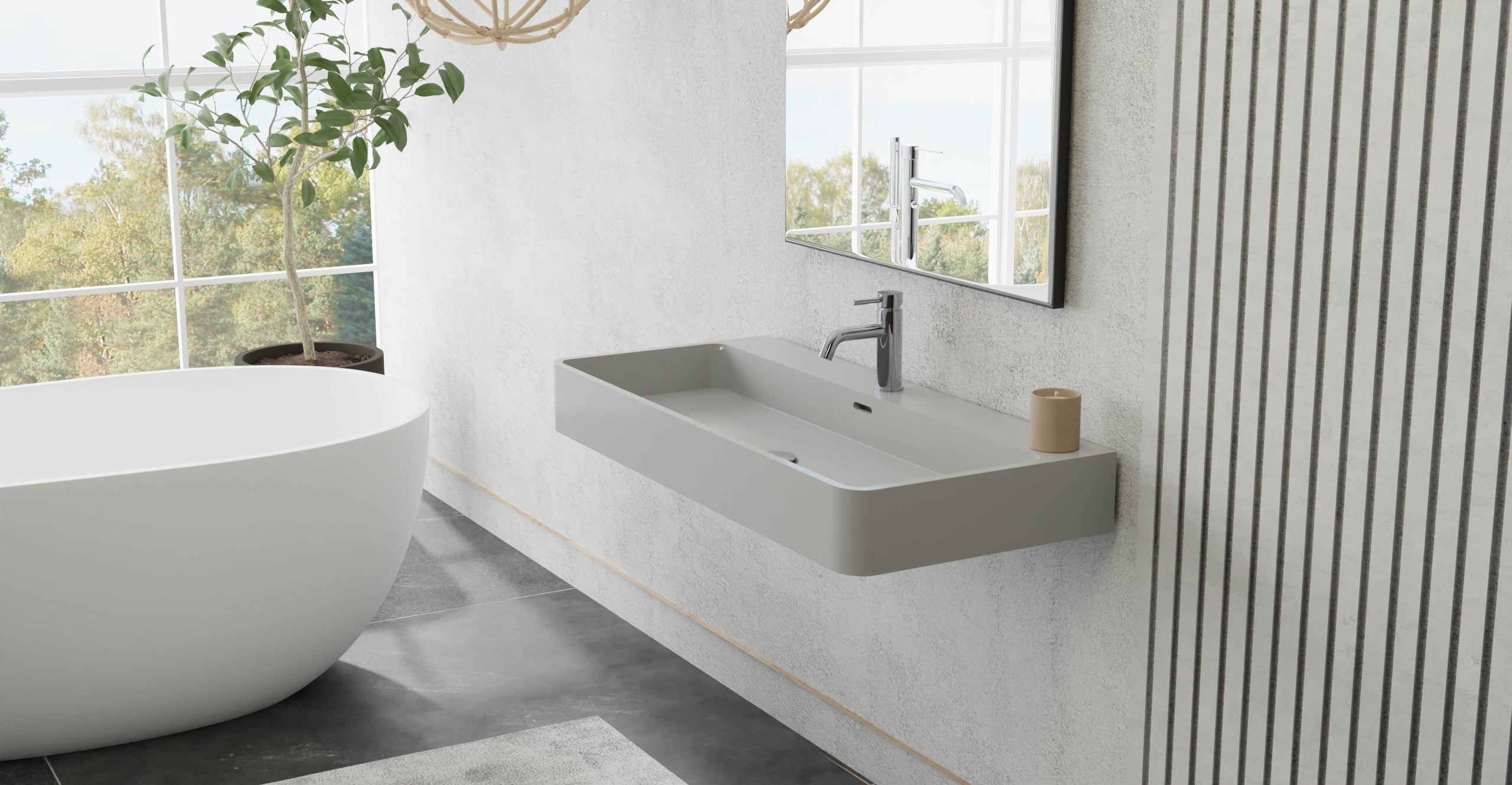 Wall Mounted Sink WT-01-XL-GRY