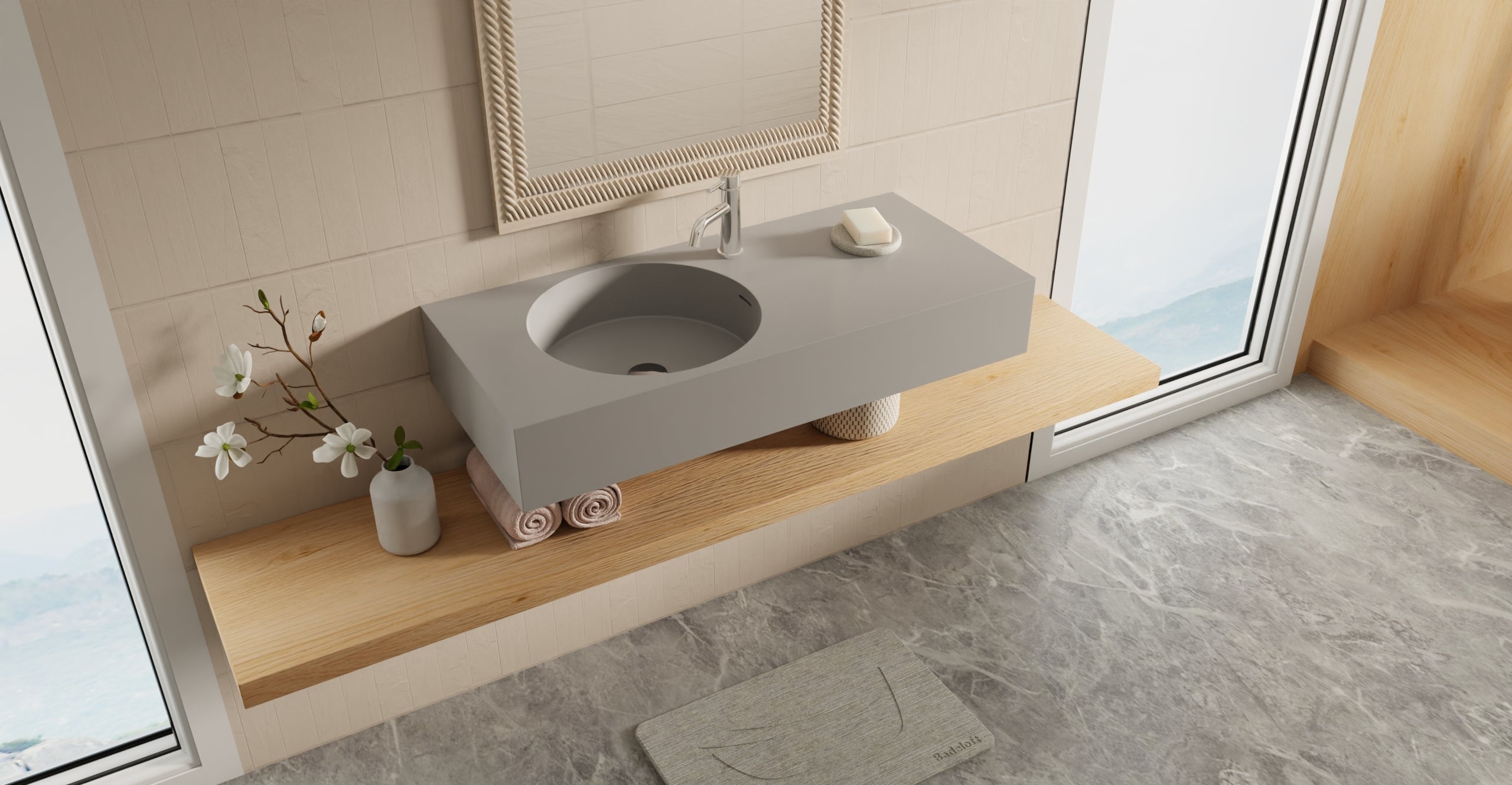 Wall Mounted Sink WT-02-A-GRY