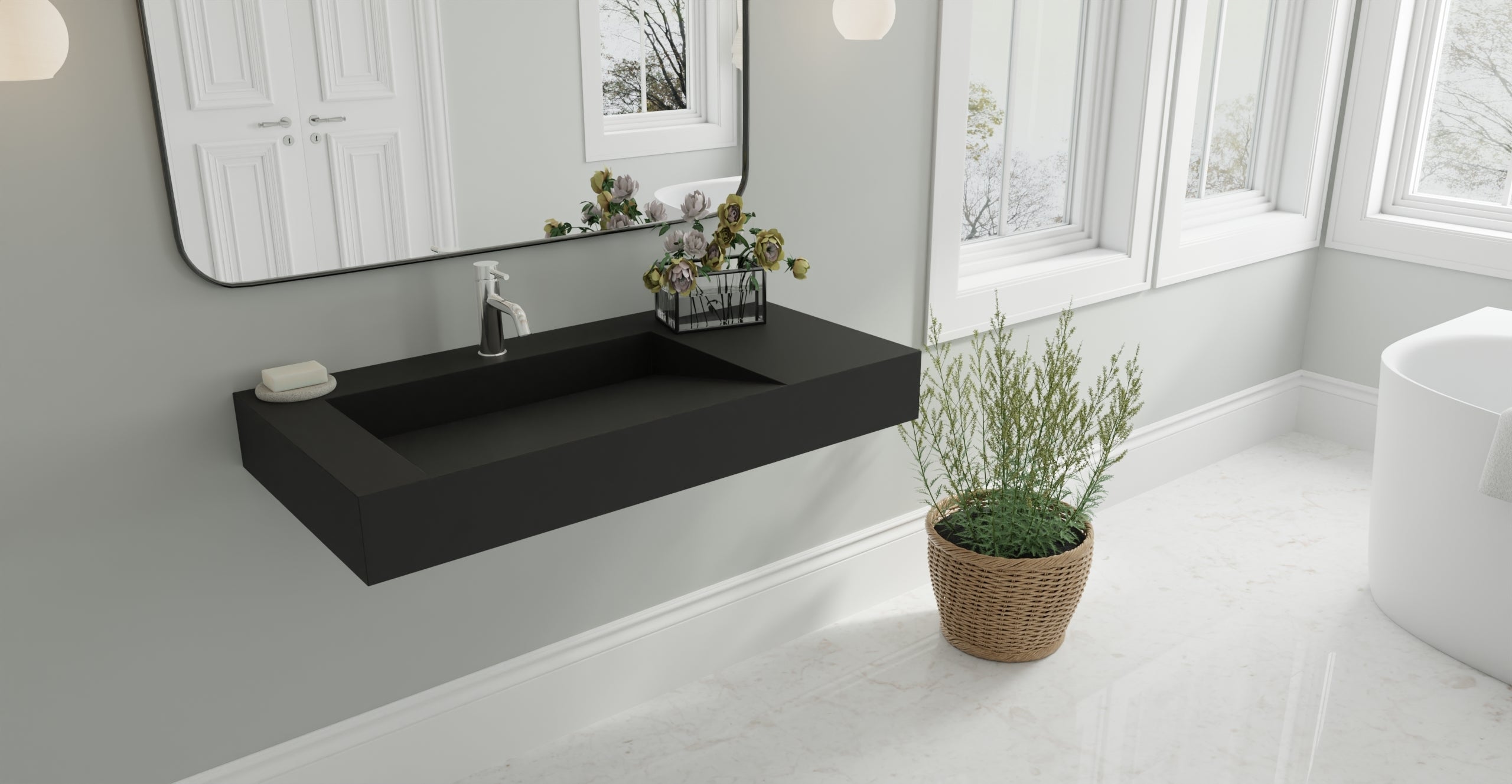 Wall Mounted Sink WT-04-A-BLK