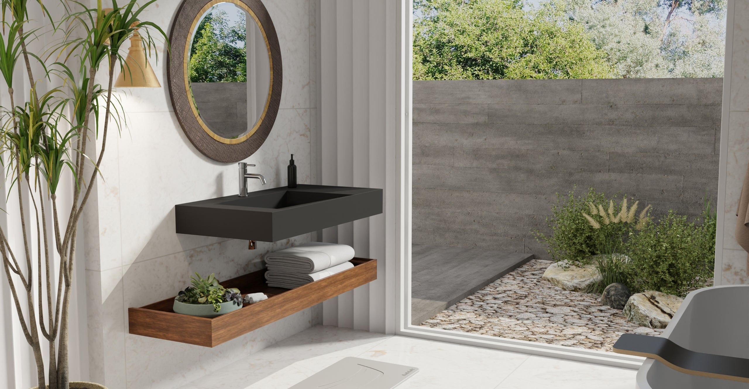 Wall Mounted Sink WT-04-A-BLK